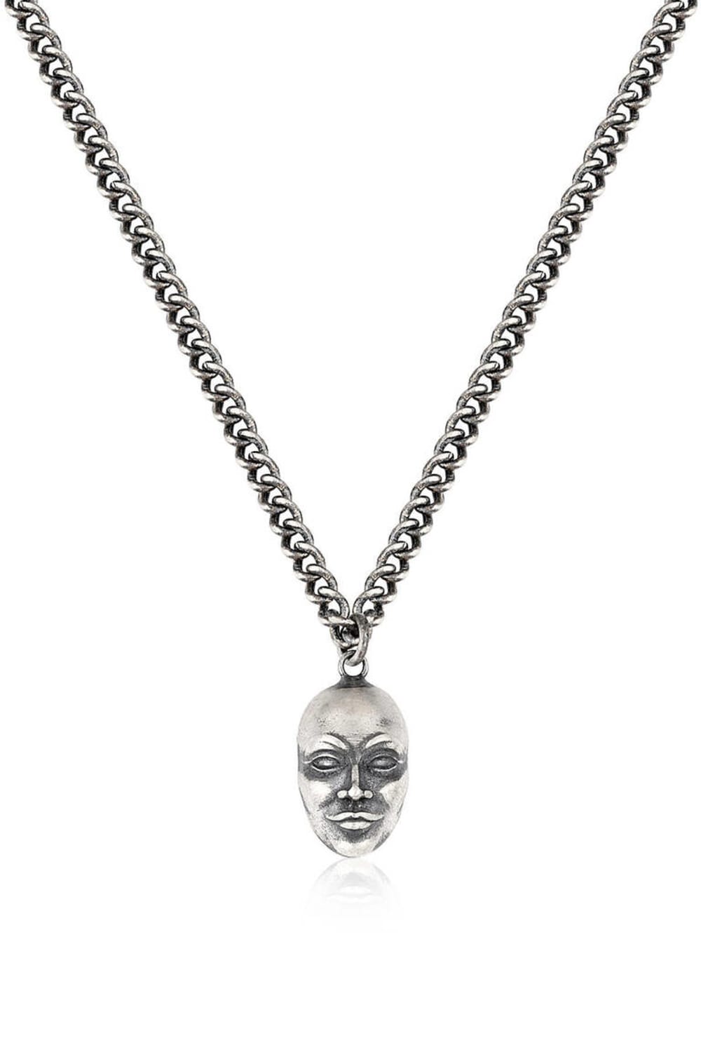 Melon-Silver Face 925 Ayar Gümüş Kolye-Kolye-1-milagron.live