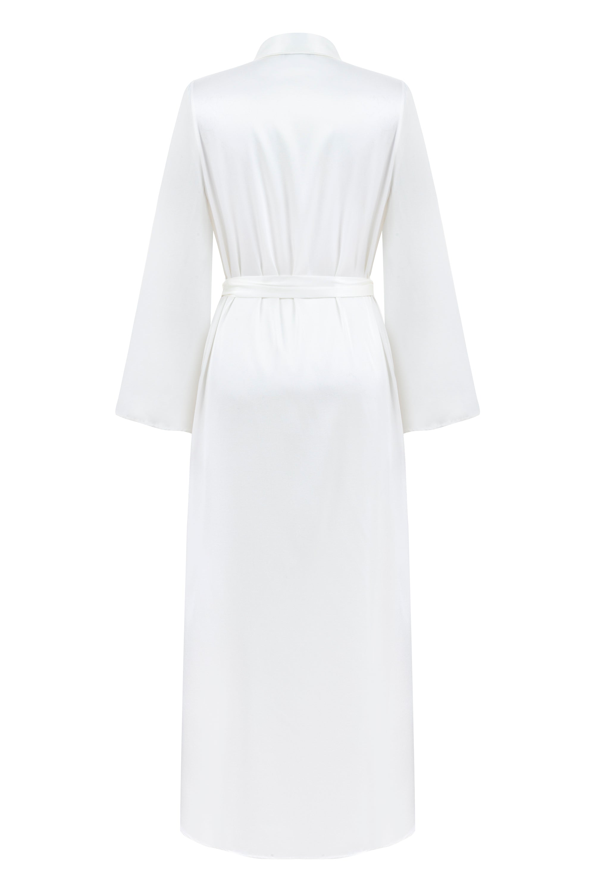Dian Silk Robe Bridal White