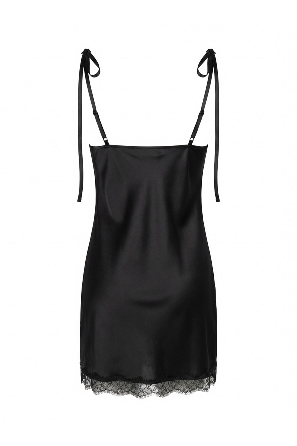 Midnight Lace Silk Dress