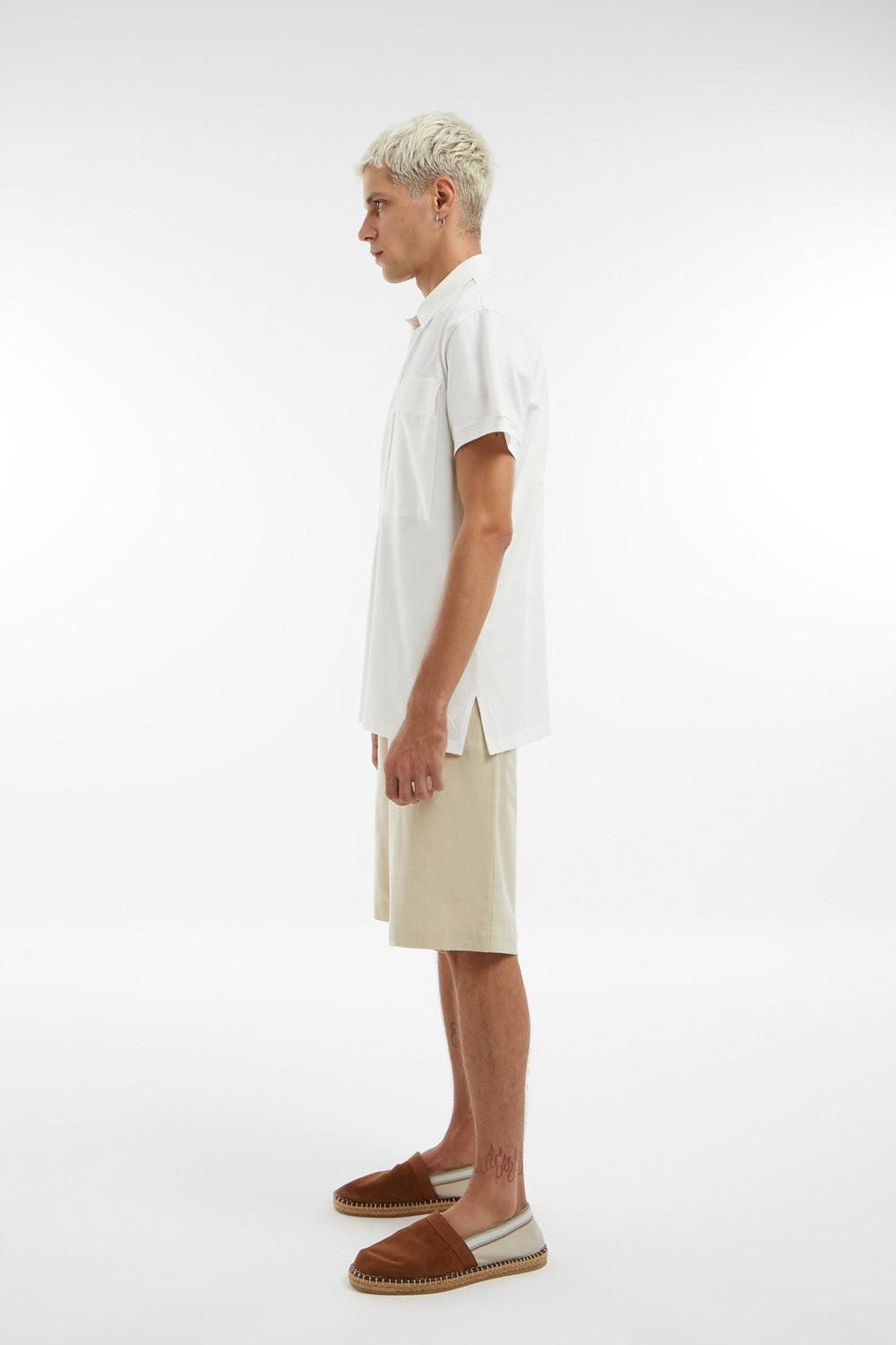 Midground-Polo Yaka Keten Tshirt-T-Shirts-4-milagron.live
