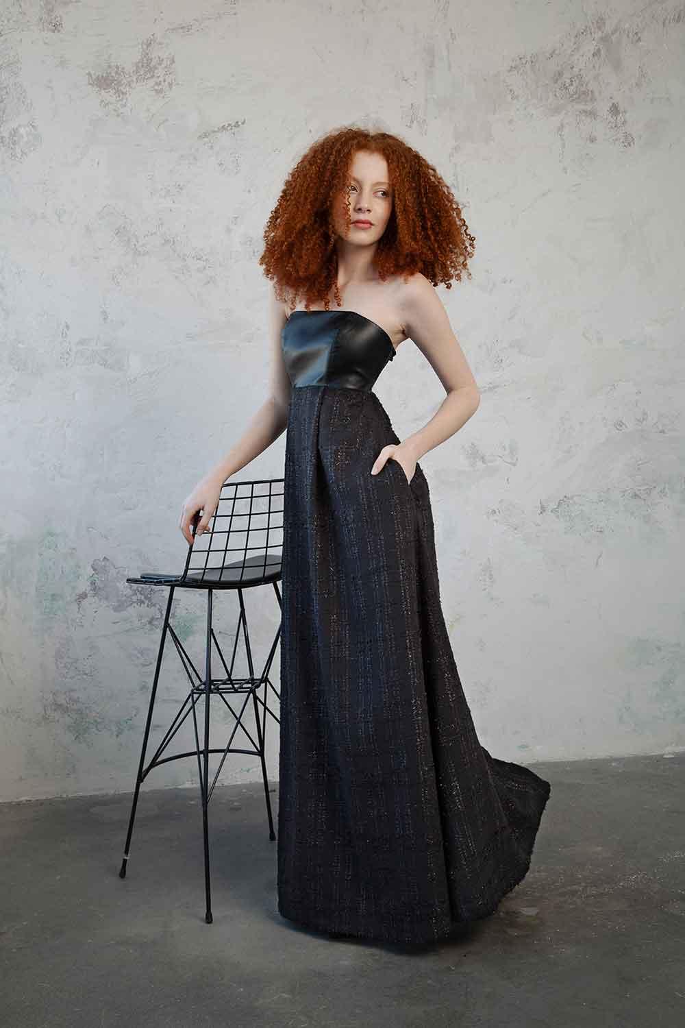 Mirimalist-Vega Strapless Maxi Dress-Elbise-6-milagron.live