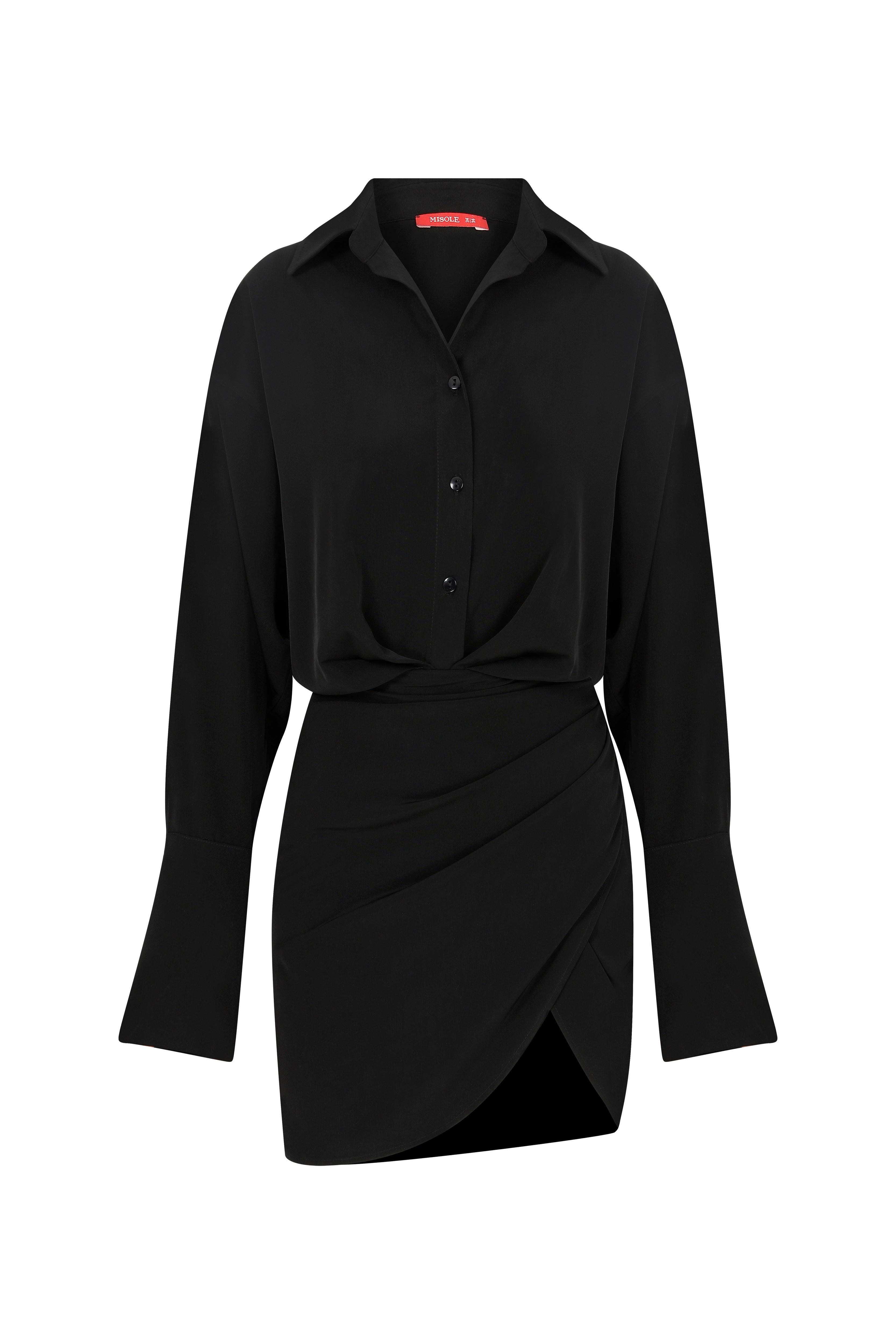 Black Asymmetrical Dress - 1
