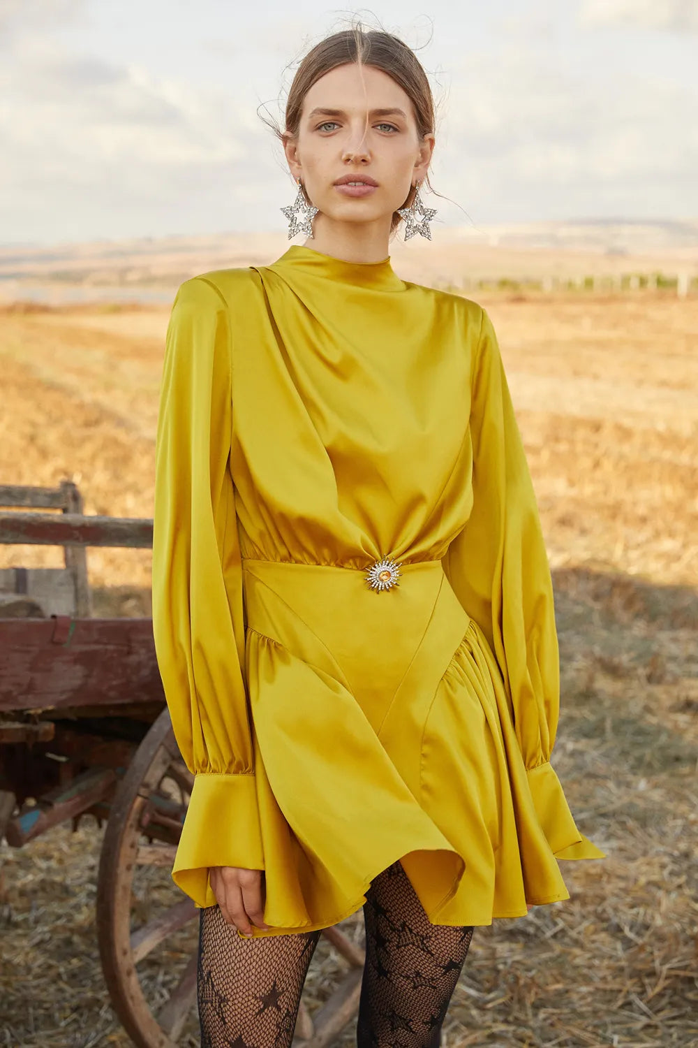 Daria Olive Dress - 0