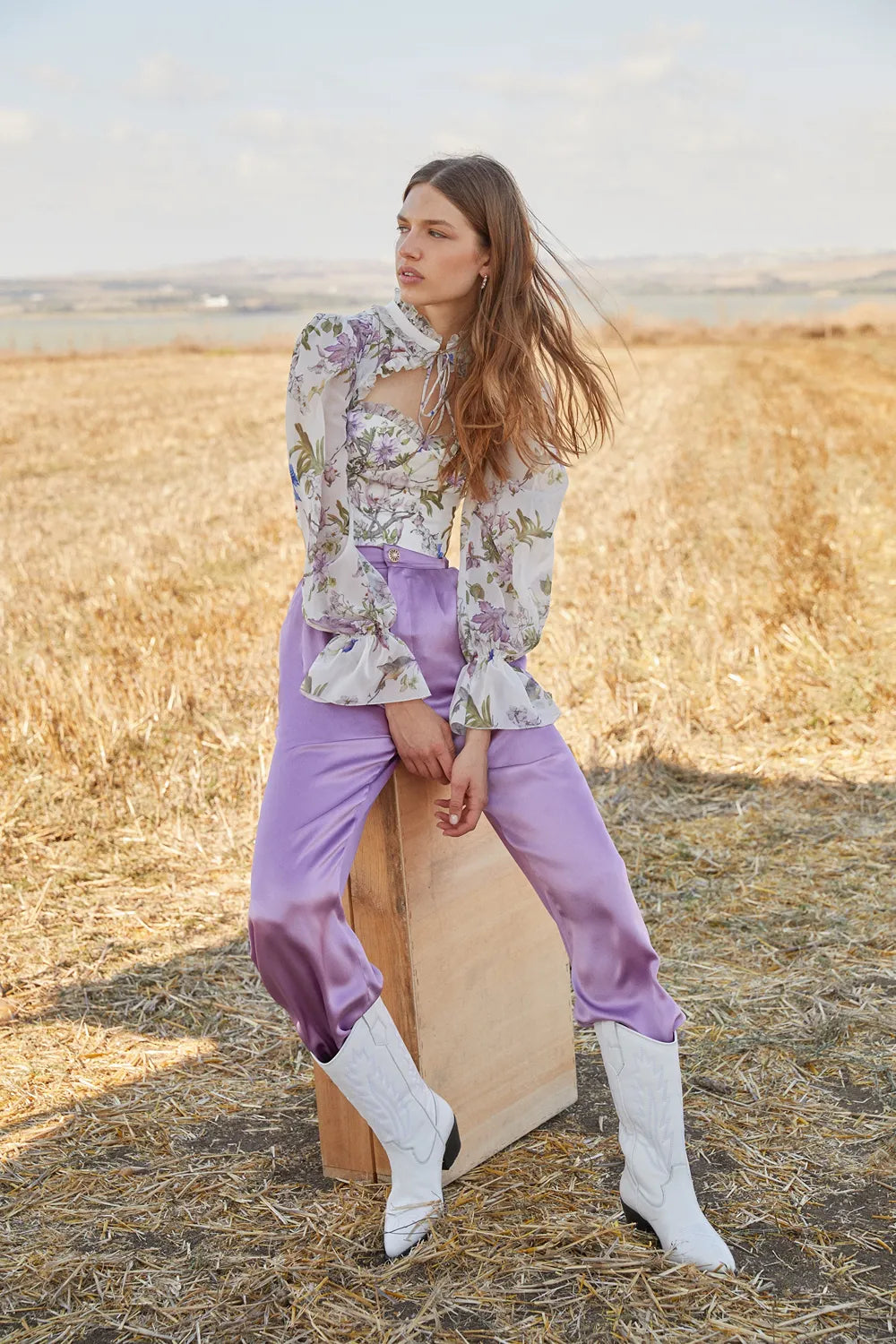 Floral Long Sleeve Top - 0