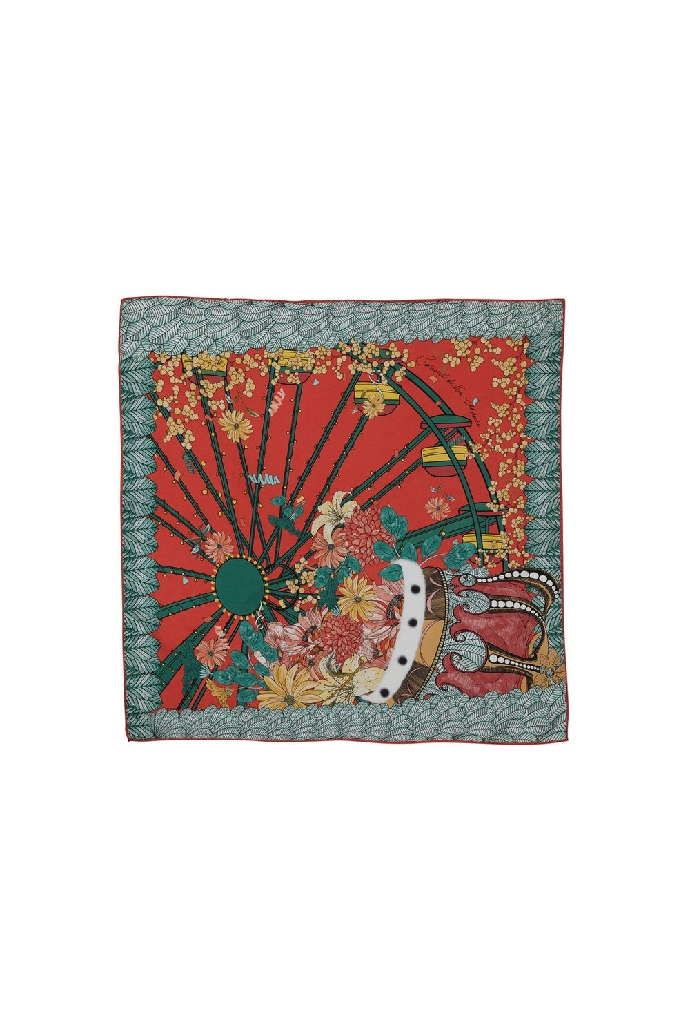 Mokoshe-Carnaval De Nice & Red And Green - Silk-Şal & Fular-1-milagron.live