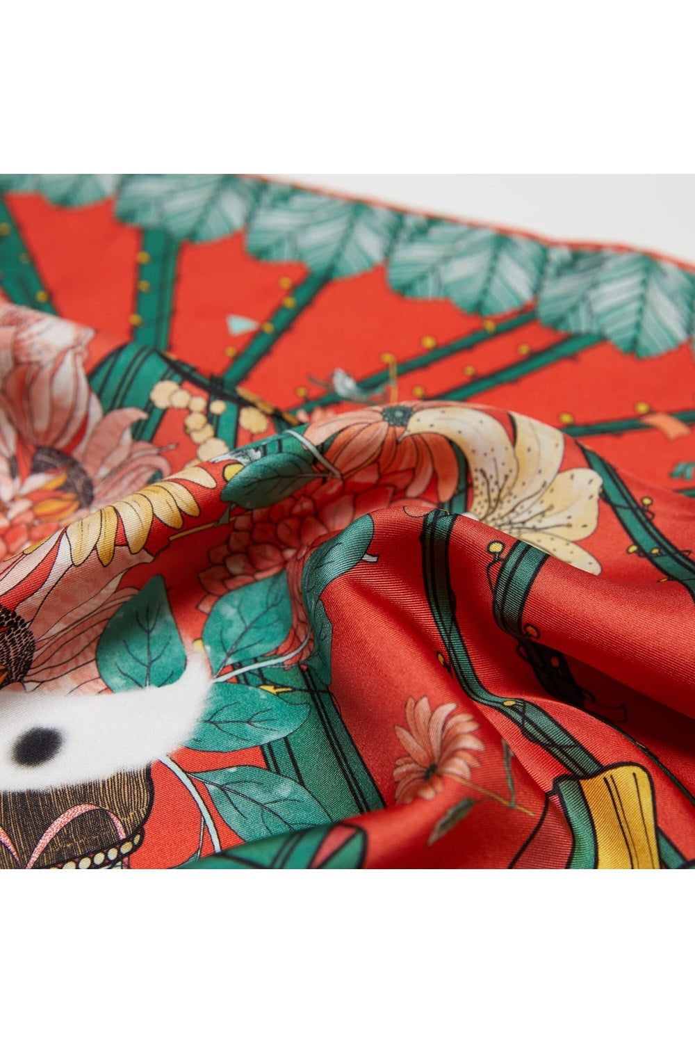 Mokoshe-Carnaval De Nice & Red And Green - Silk-Şal & Fular-4-milagron.live