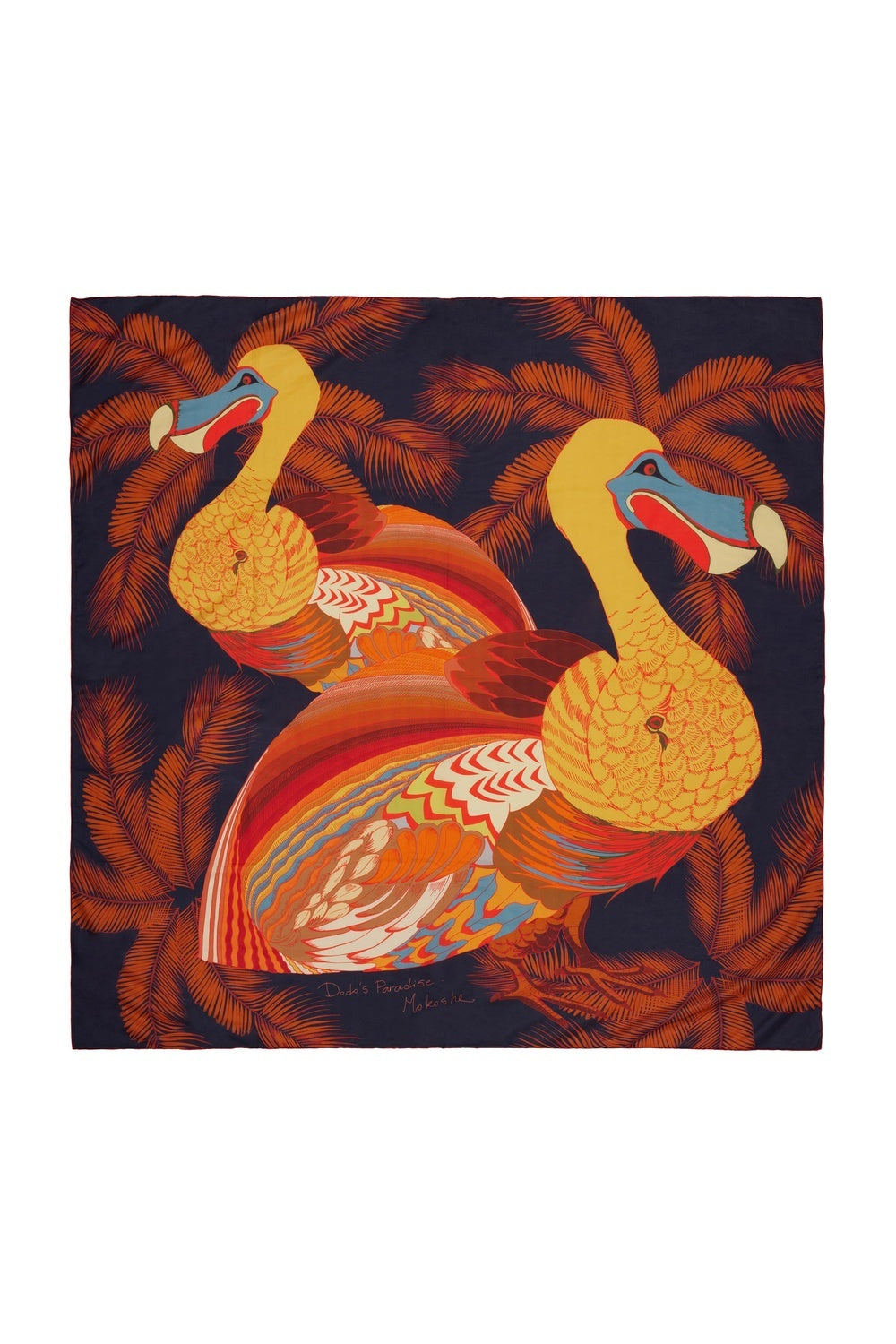 Mokoshe-Dodo’s Paradise & Navy Blue And Yellow-Şal & Fular-3-milagron.live