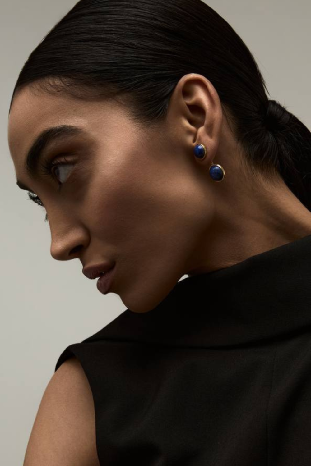 Moss Jewellery-Lapis Duo Küpe-Küpe-6-milagron.live