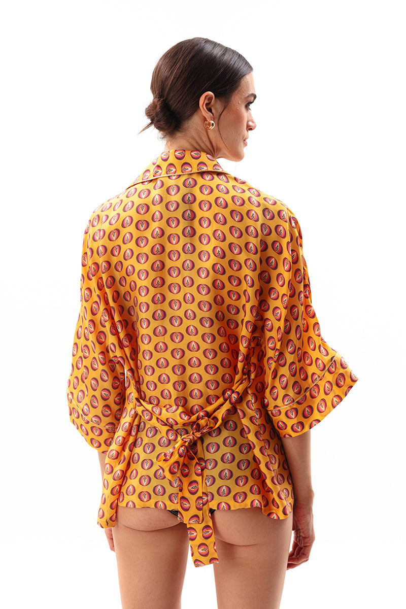 Movom Swimwear-Zing Pajama Style Shirt-Bluz-2-milagron.live