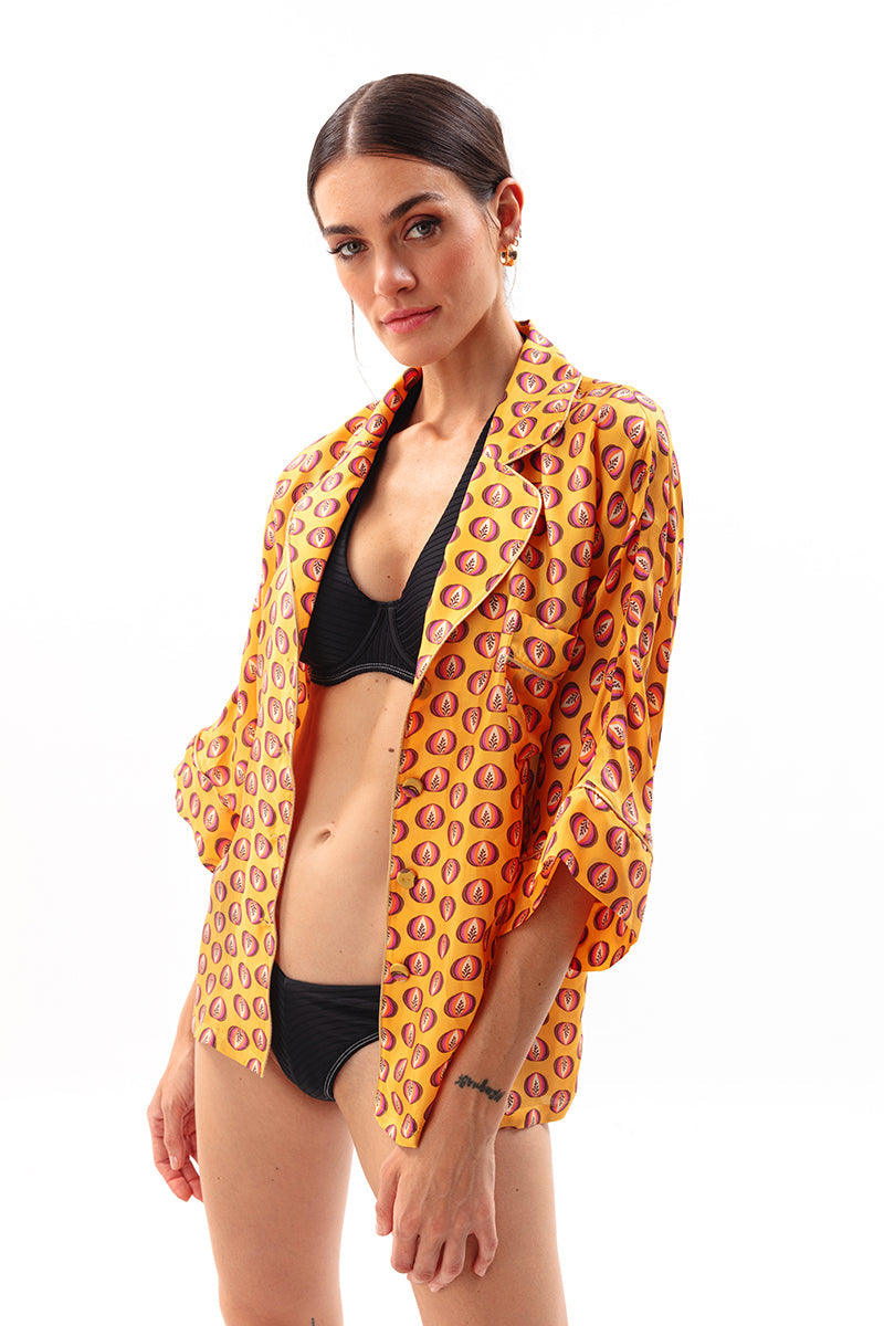 Movom Swimwear-Zing Pajama Style Shirt-Bluz-4-milagron.live
