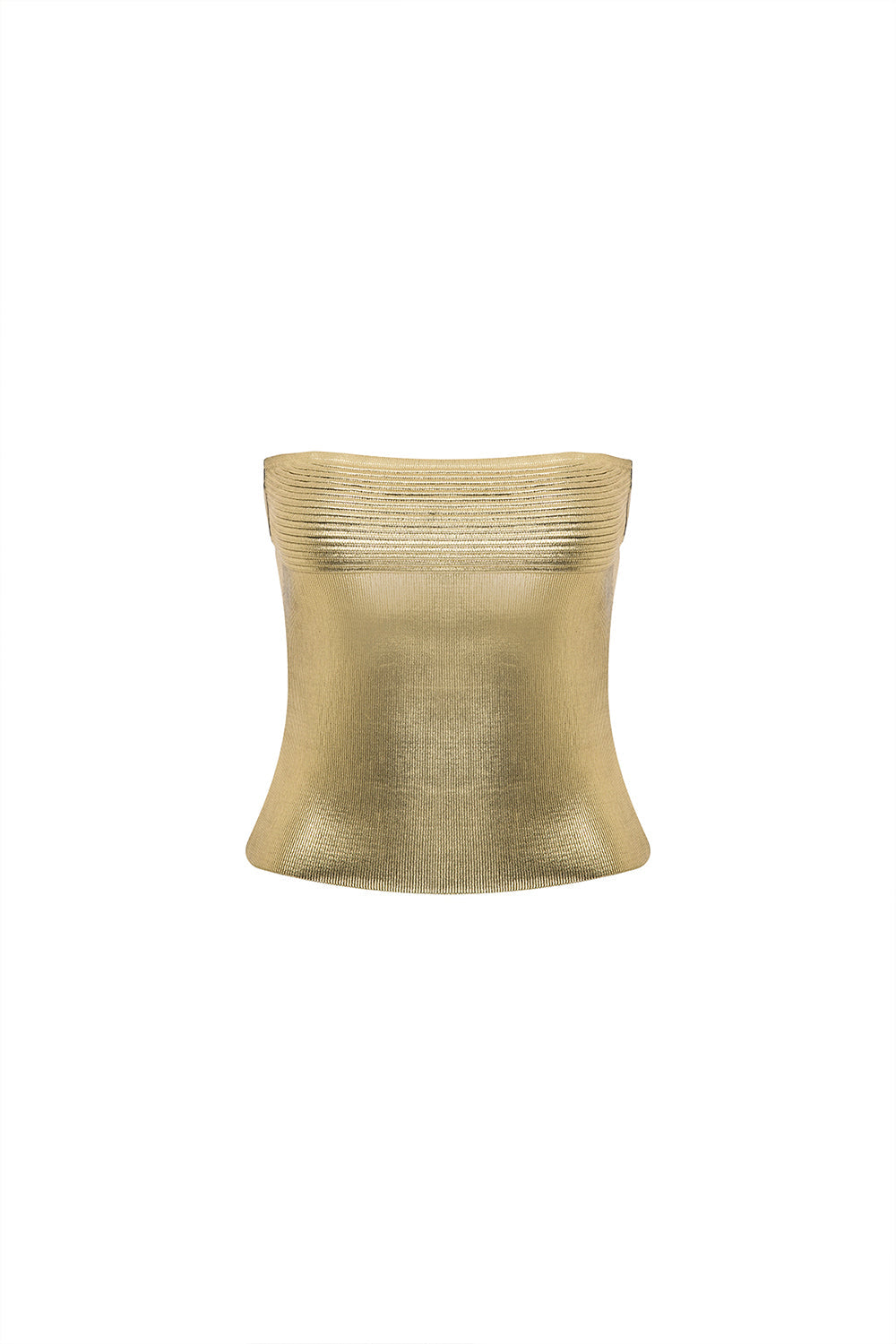 Mozto-Cruz Gold Printed Straplez Crop Top Bustiyer-Büstiyer-1-milagron.live