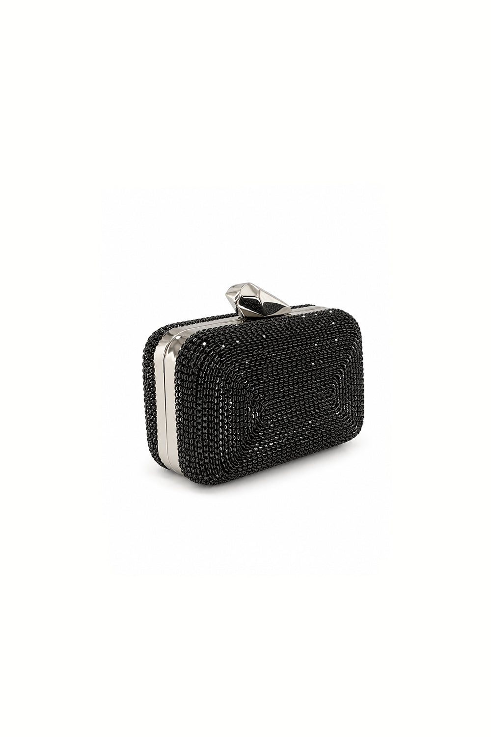 Eloura Siyah Boncuk İşlemeli Abiye Clutch Çanta - 1