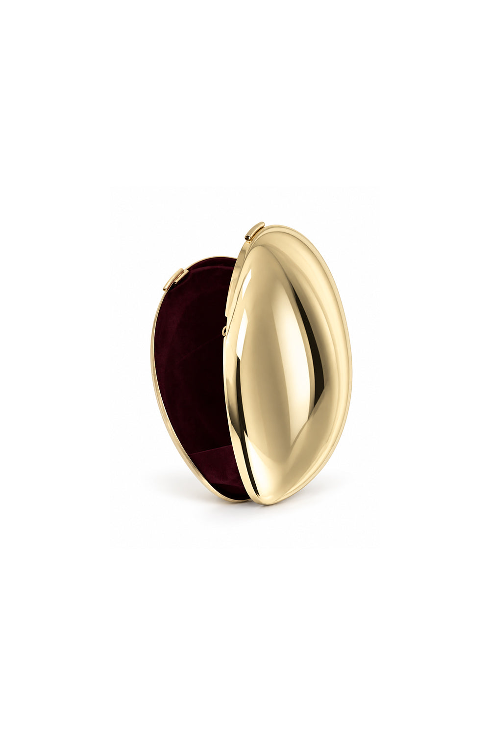 Opela Gold Altın Renk Oval Metal Clutch Çanta - 2