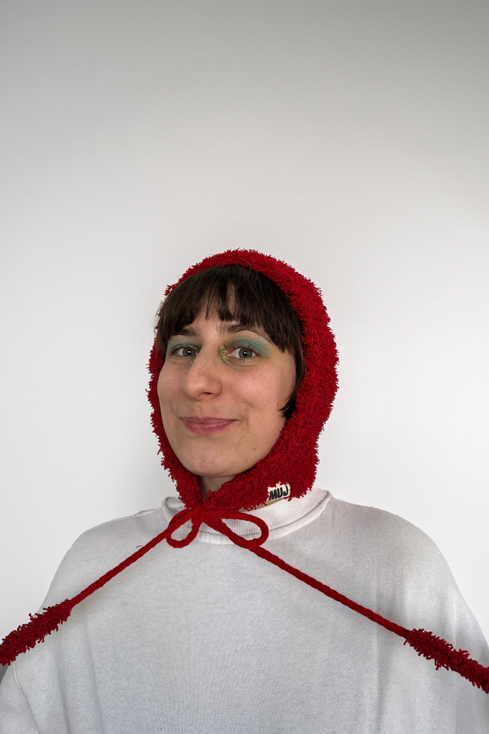 Mujj Studio-Red Bow Tie Bonnet-Saç Aksesuarı-1-milagron.live