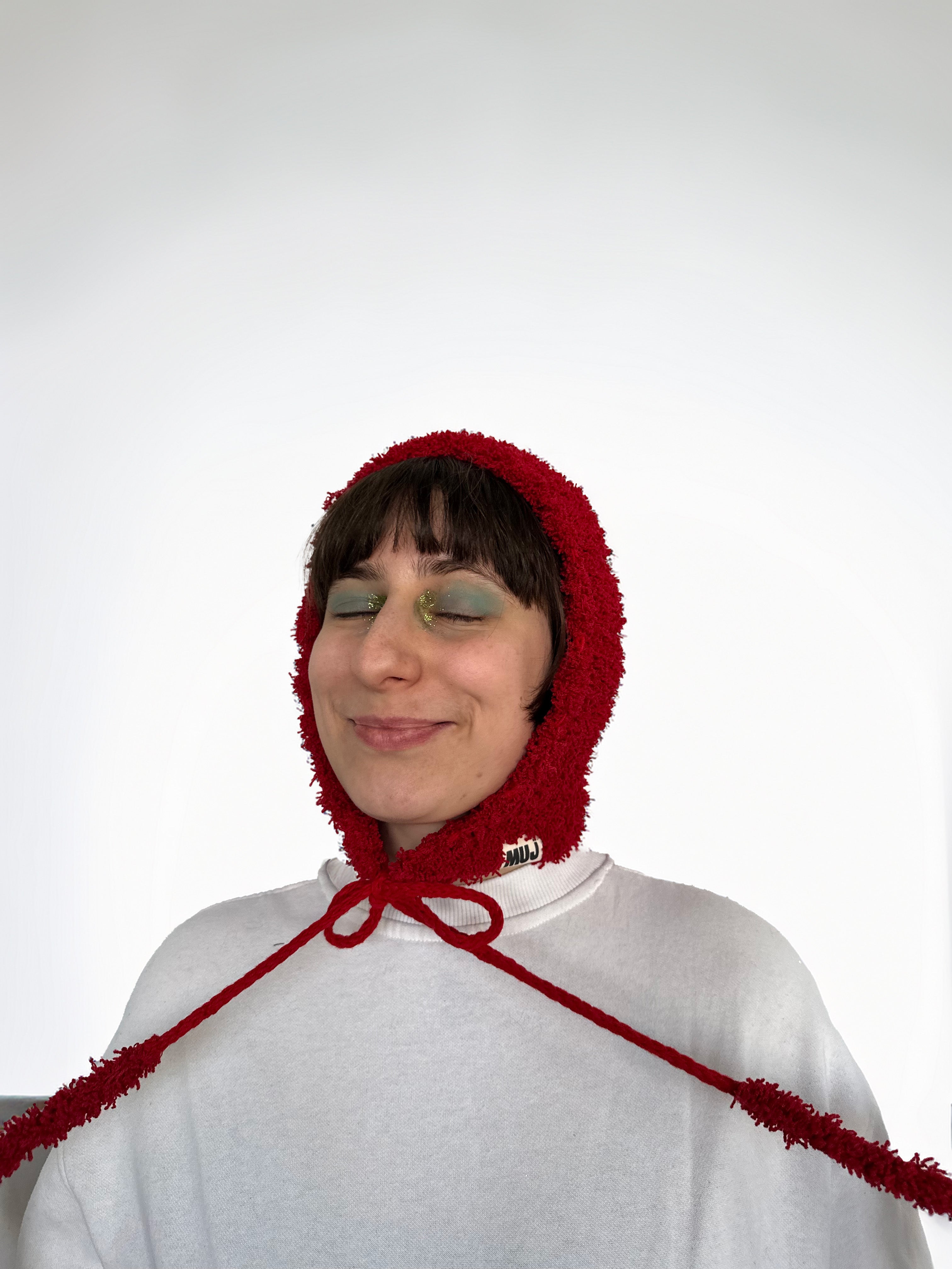 Mujj Studio-Red Bow Tie Bonnet-Saç Aksesuarı-2-milagron.live