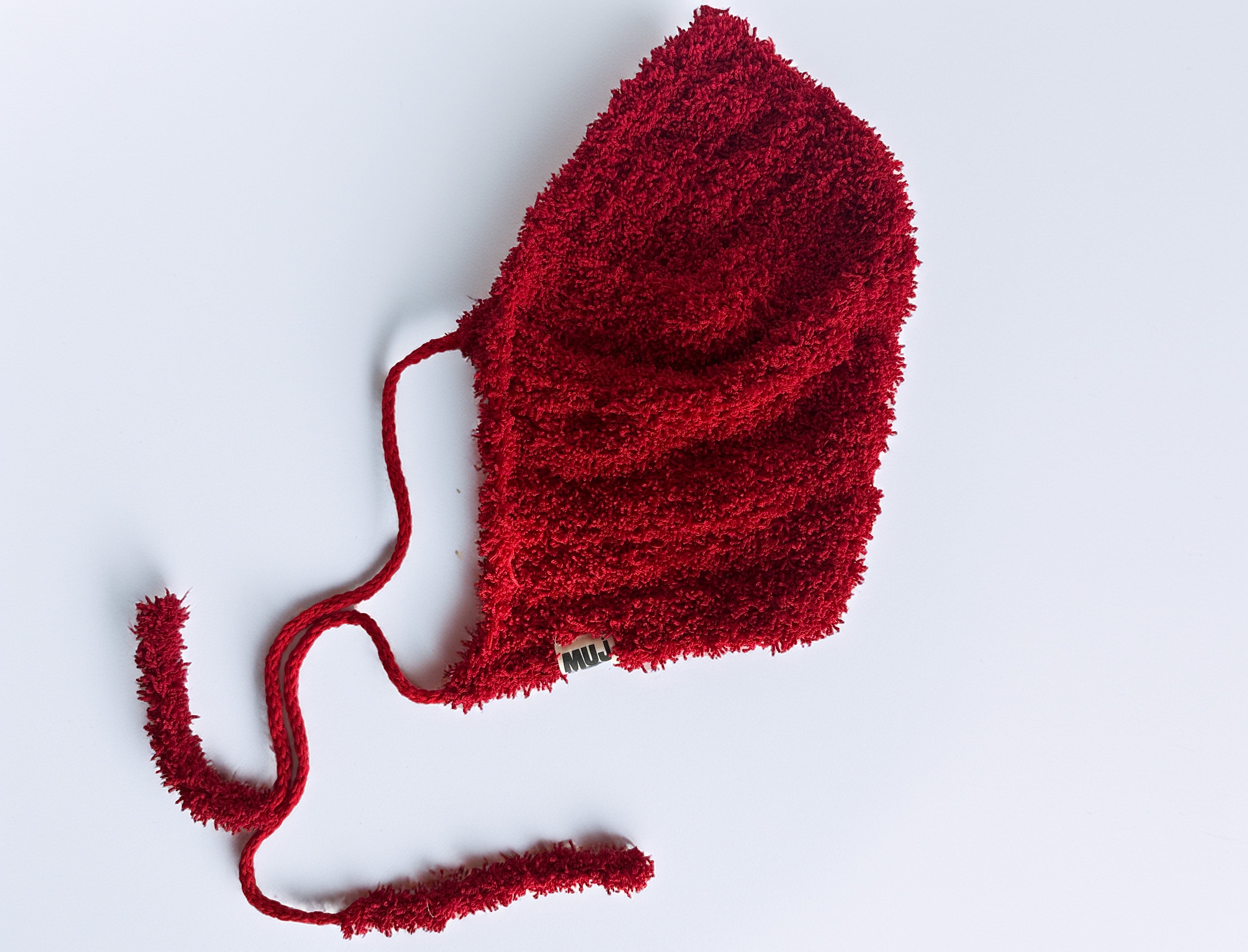Mujj Studio-Red Bow Tie Bonnet-Saç Aksesuarı-3-milagron.live