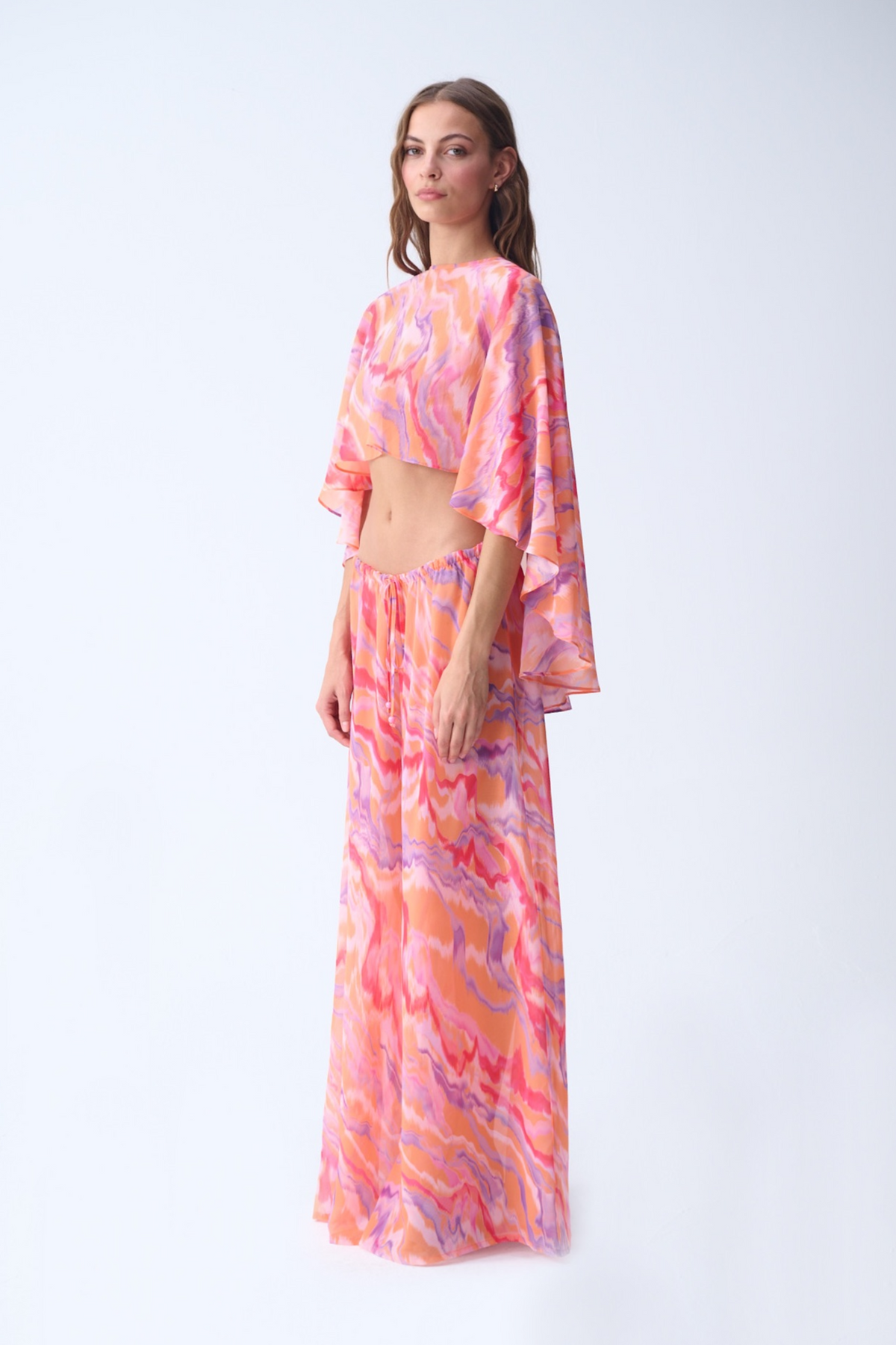 Summer Pantolon / Turuncu Desenli