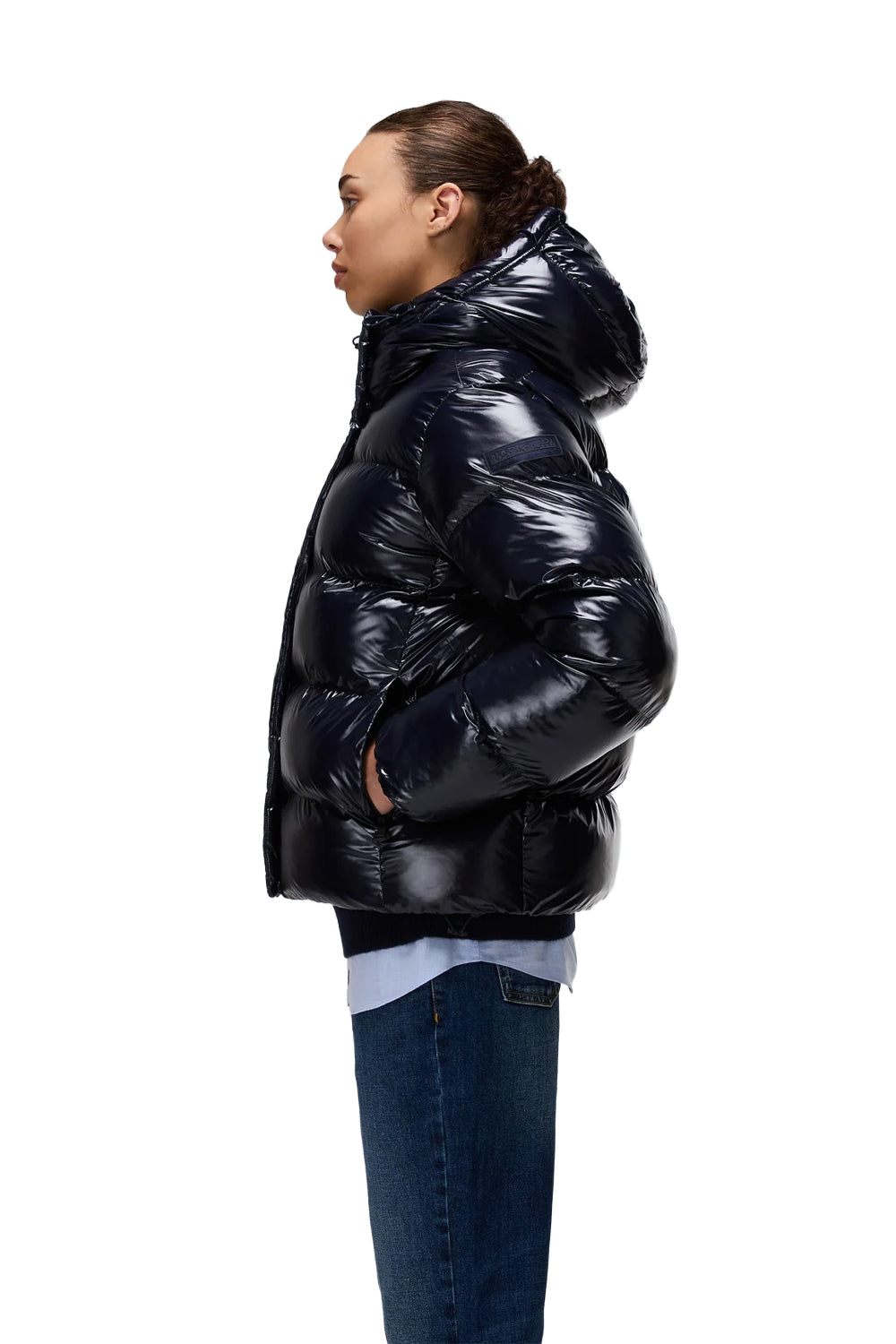 Napapijri-Glane Mirror Puffer Jacket Siyah Kadın Mont-Mont-4-milagron.live