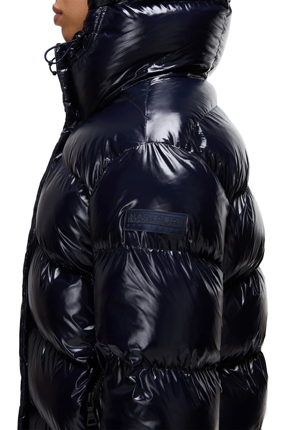 Napapijri-Glane Mirror Puffer Jacket Siyah Kadın Mont-Mont-6-milagron.live
