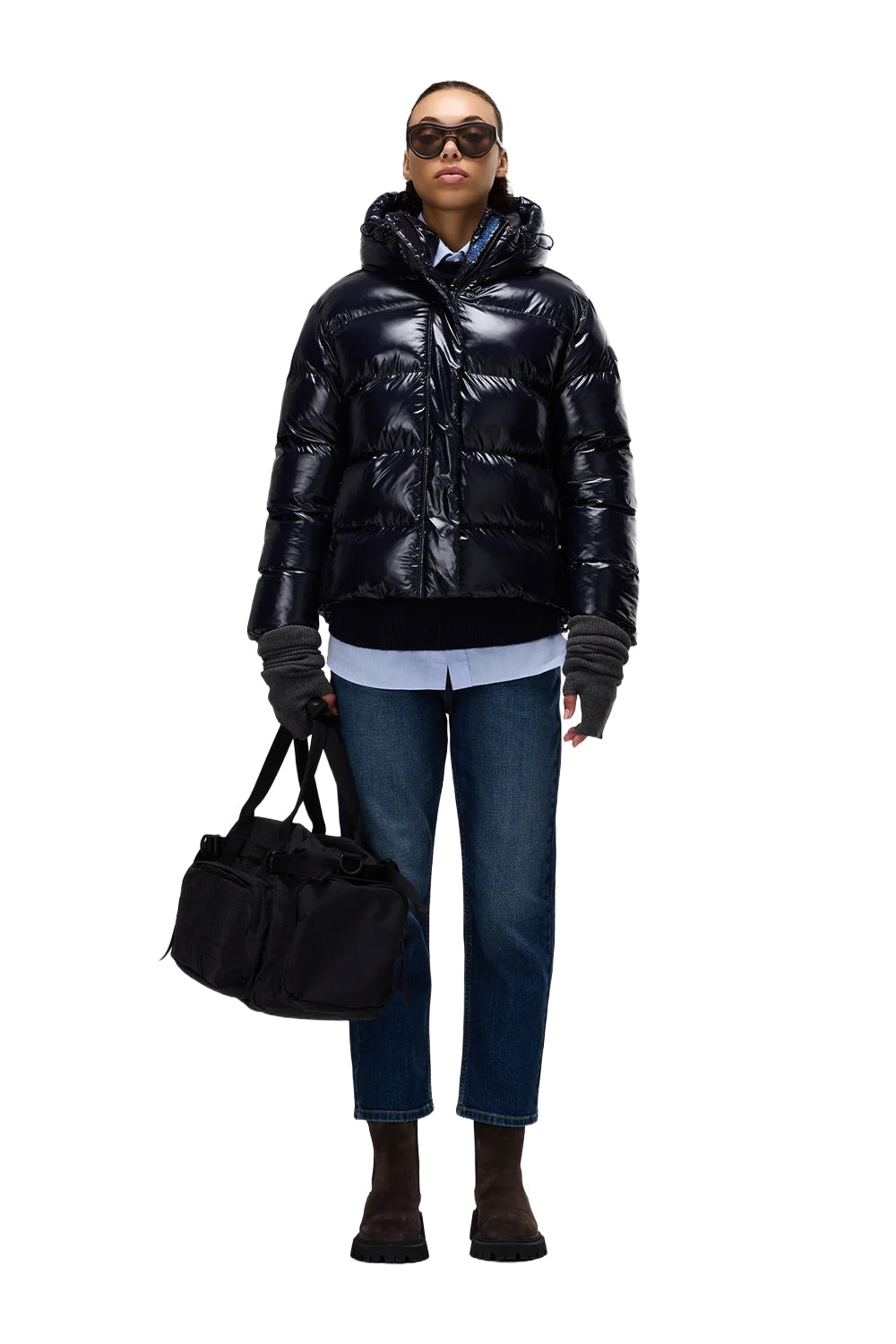 Napapijri-Glane Mirror Puffer Jacket Siyah Kadın Mont-Mont-9-milagron.live