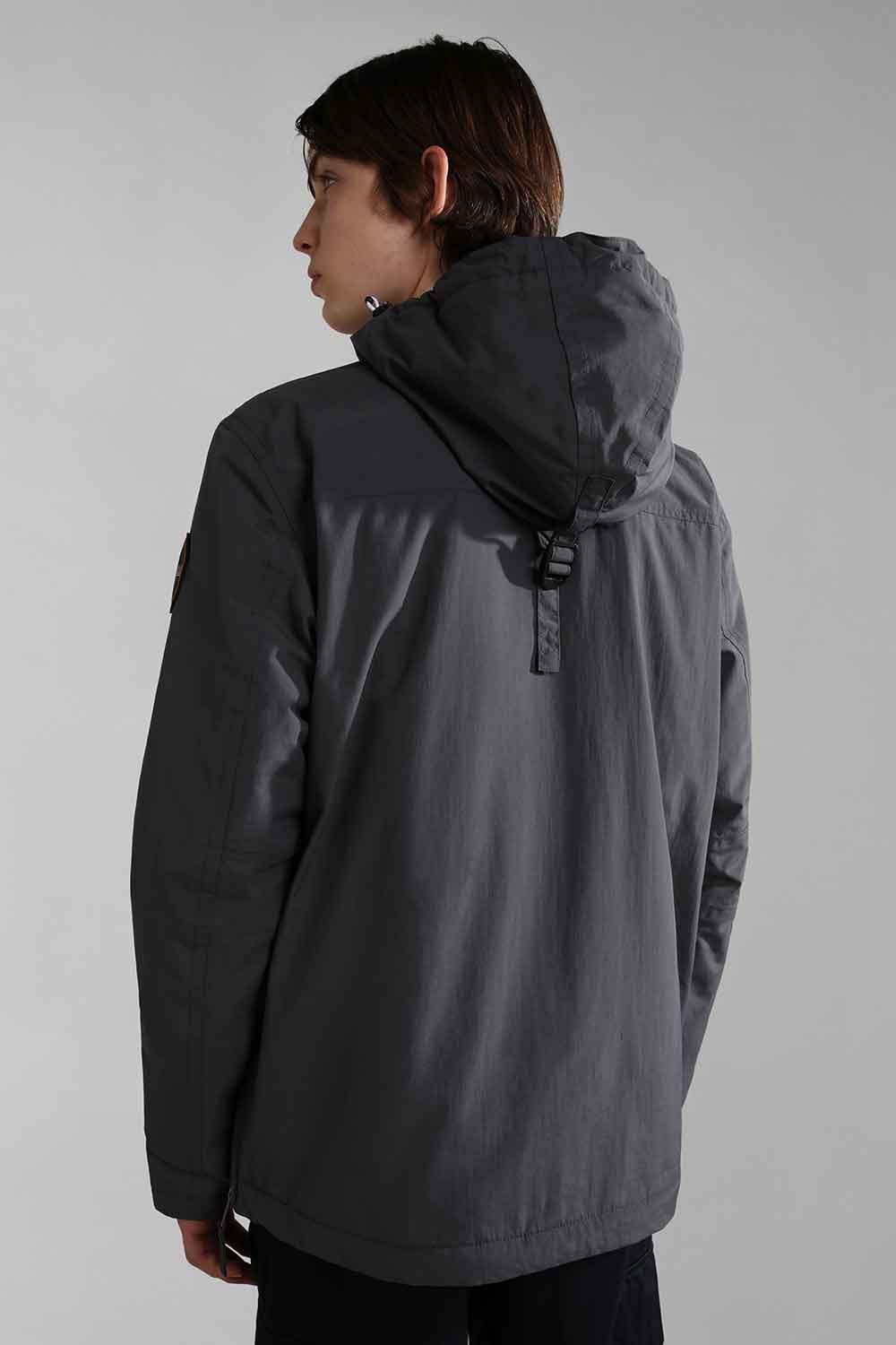 Napapijri-Rainforest Pocket 2 Dark Grey Solid-Yağmurluk-3-milagron.live