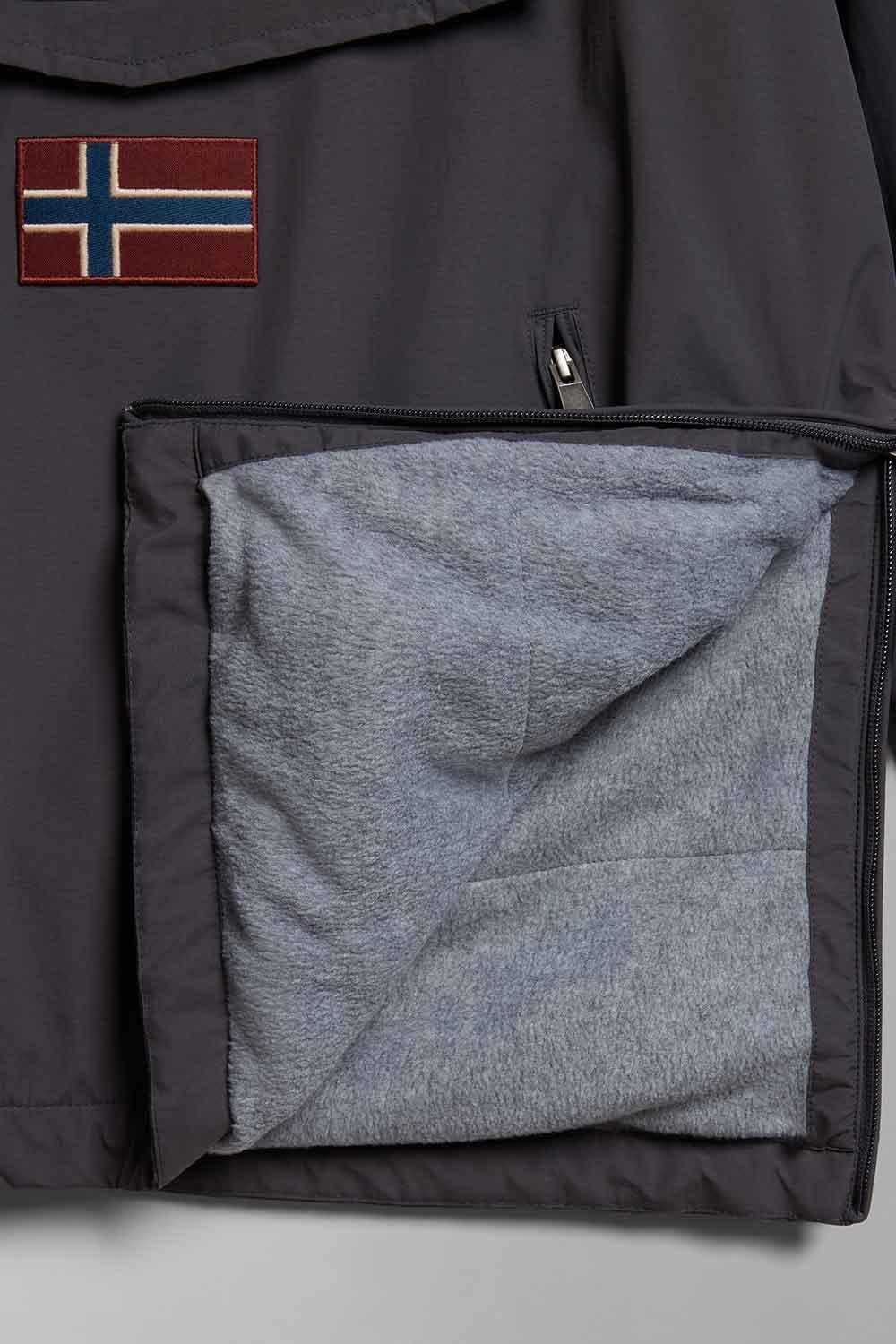 Napapijri-Rainforest Pocket 2 Dark Grey Solid-Yağmurluk-7-milagron.live