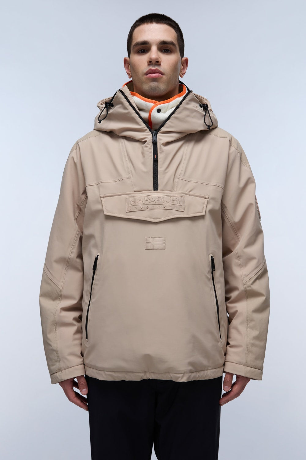 Napapijri-Rainforest Tech Beige Rocky-Yağmurluk-1-milagron.live