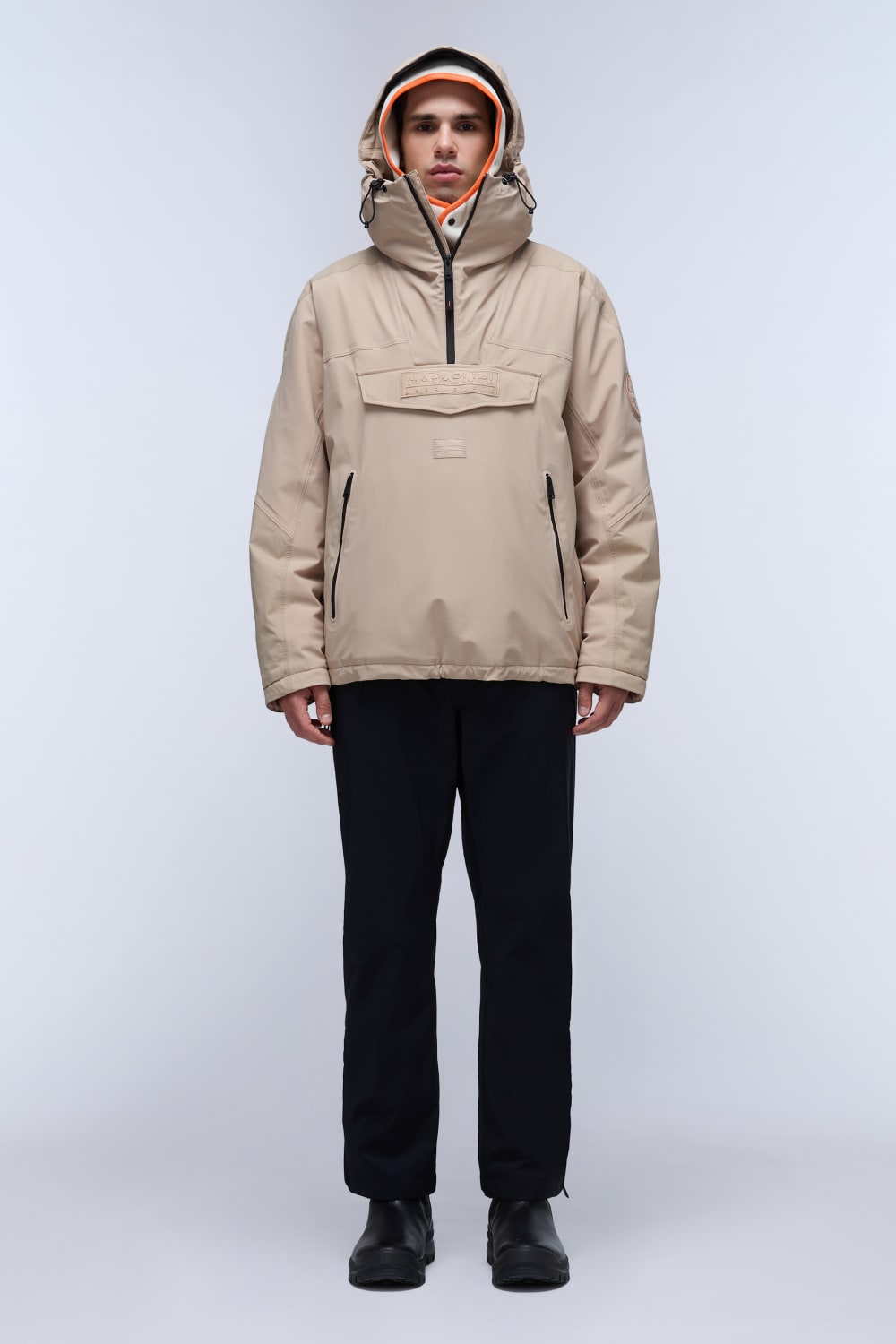 Napapijri-Rainforest Tech Beige Rocky-Yağmurluk-3-milagron.live