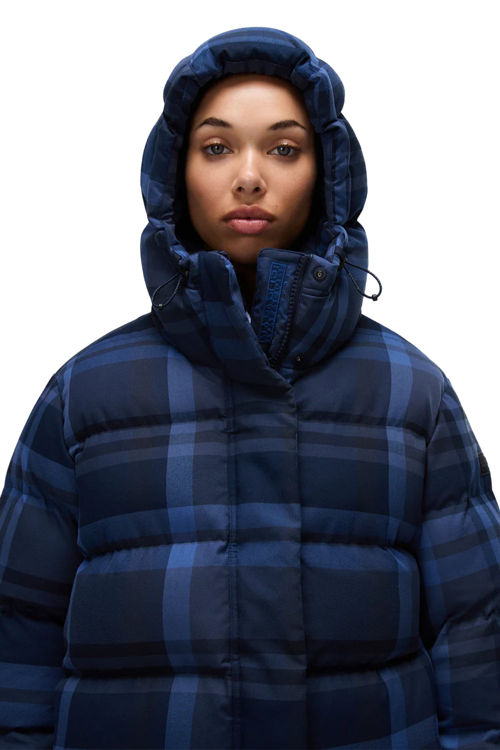 Napapijri-Napapijri ThermoFibre® Glane Check Puffer CORDURA® Jacket Ekoseli Lavicert Kadın Mont-Mont-4-milagron.live