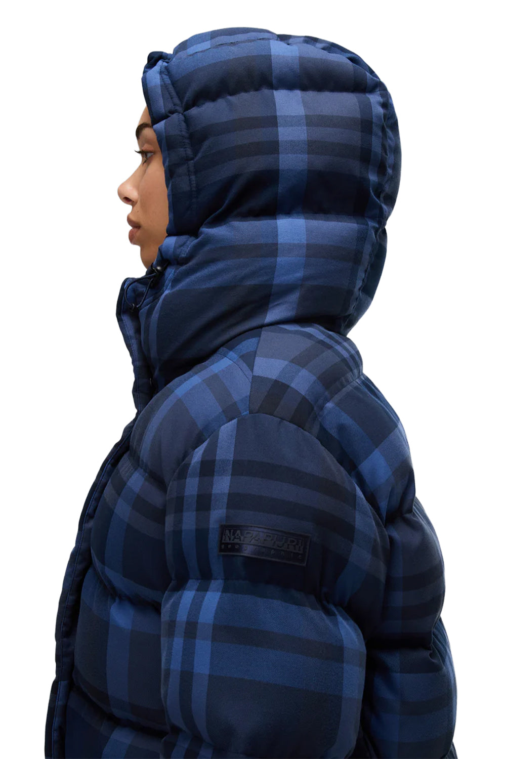Napapijri-Napapijri ThermoFibre® Glane Check Puffer CORDURA® Jacket Ekoseli Lavicert Kadın Mont-Mont-9-milagron.live