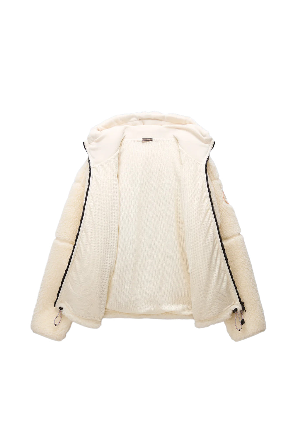 Napapijri-Tires Full-Zip Fleece Erkek Peluş Fermuarlı Beyaz Mont-Mont-3-milagron.live