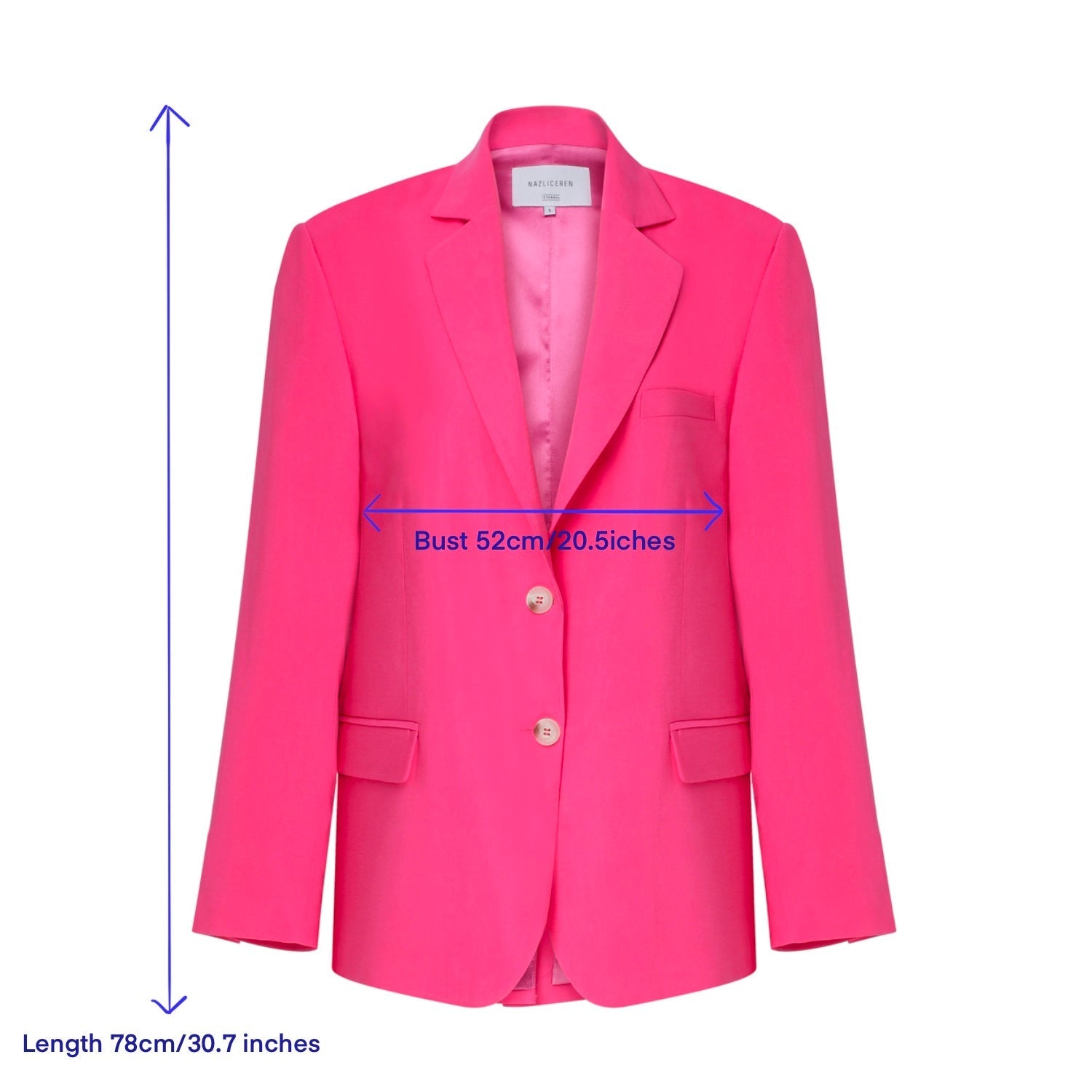 Nazlı Ceren-Boxy Oversize Blazer Bubble Gum Pink-Ceket-6-milagron.live