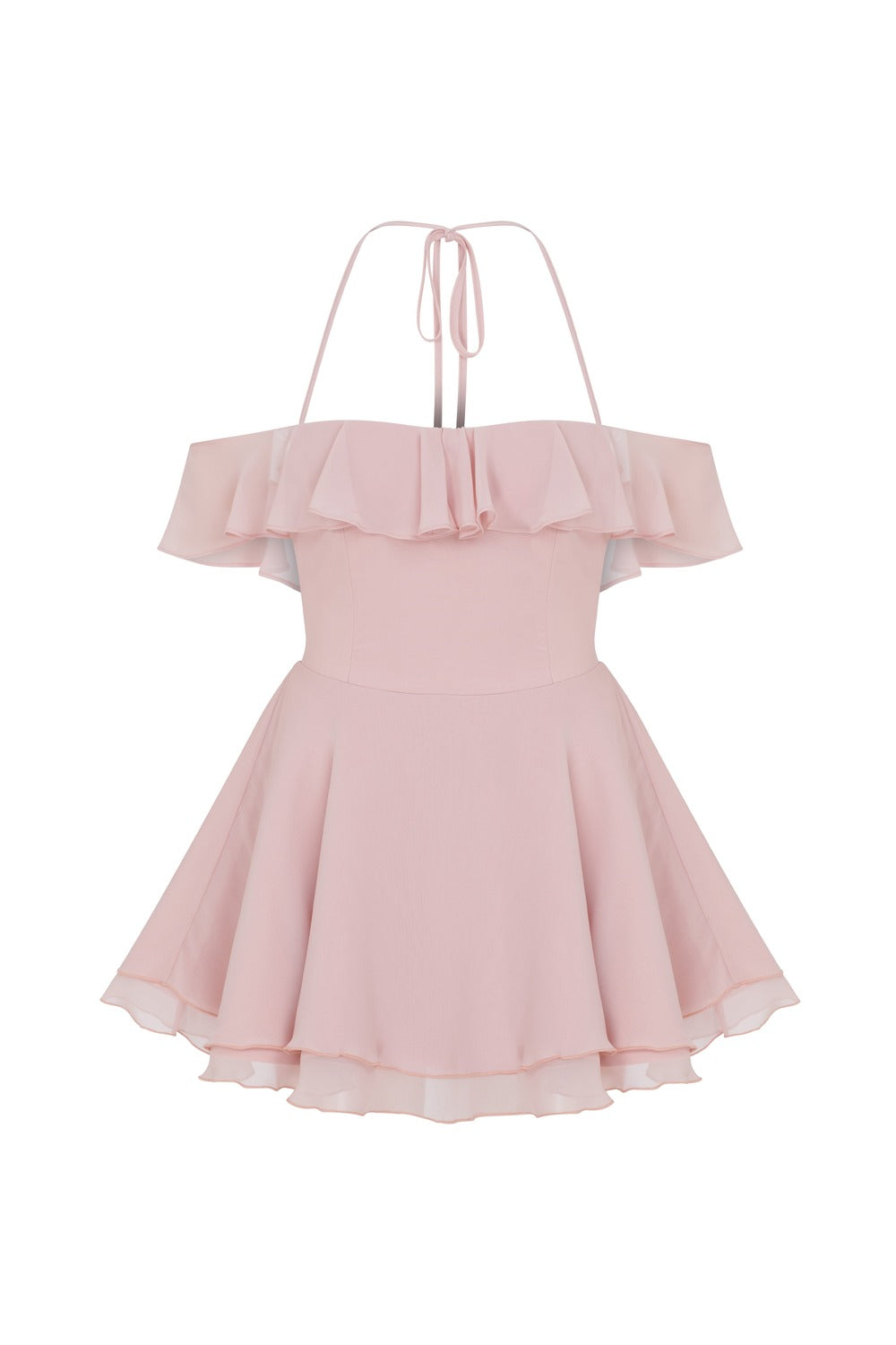 Nazlı Ceren-Evie Mini Elbise Pembe-Dresses-9-milagron.live