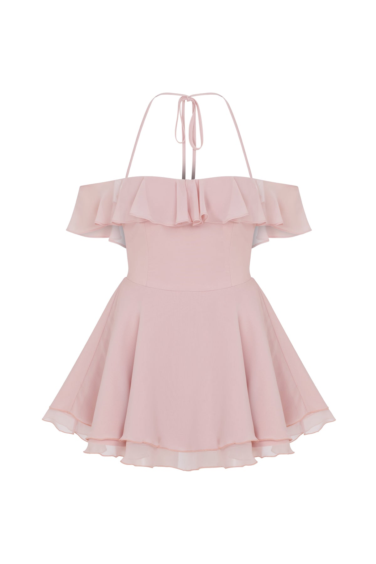 Nazlı Ceren-Evie Mini Elbise Pembe-Dresses-9-milagron.live