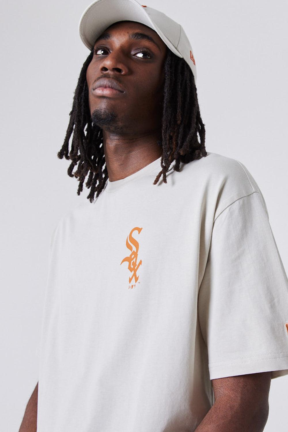 New Era-MLB League Essential Oversized Tee Beige-T-Shirts-7-milagron.live
