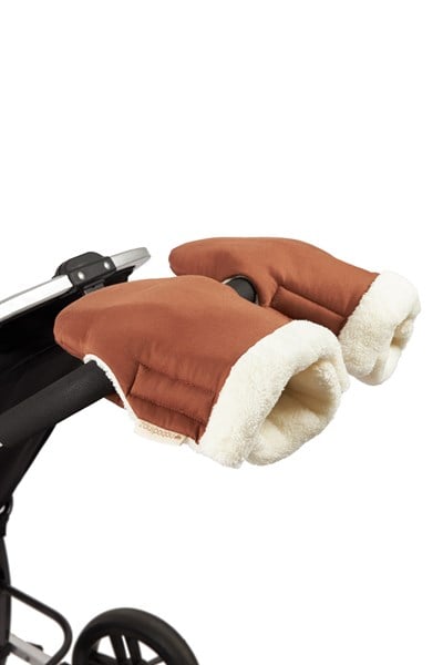 Baby On The Go Waterproof Stroller Eldiven, Clay Brown