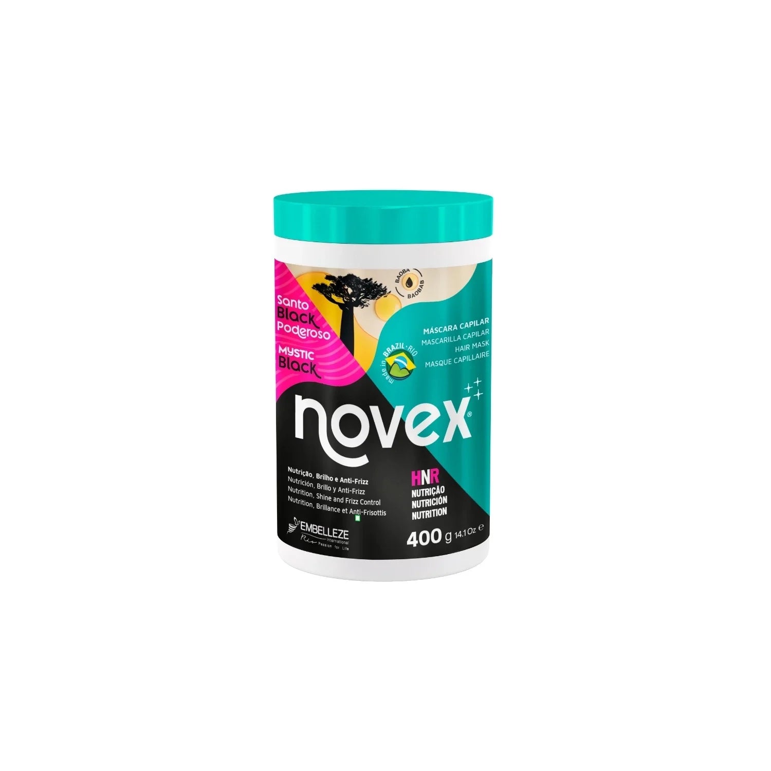 NOVEX MYSTIC BLACK Hasar Görmüş Saçlar için Saç Maskesi 400g