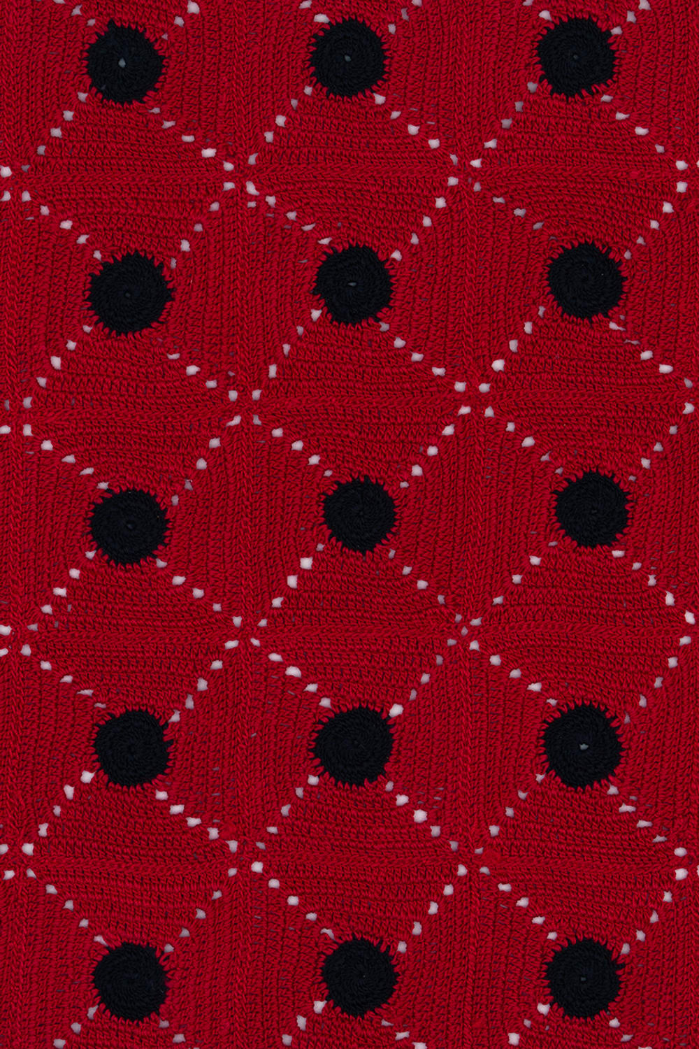 OHM Handmade-Kırmızı Siyah Tiny Dots El İşi Dantel Örtü-Dantel Örtüler-3-milagron.live