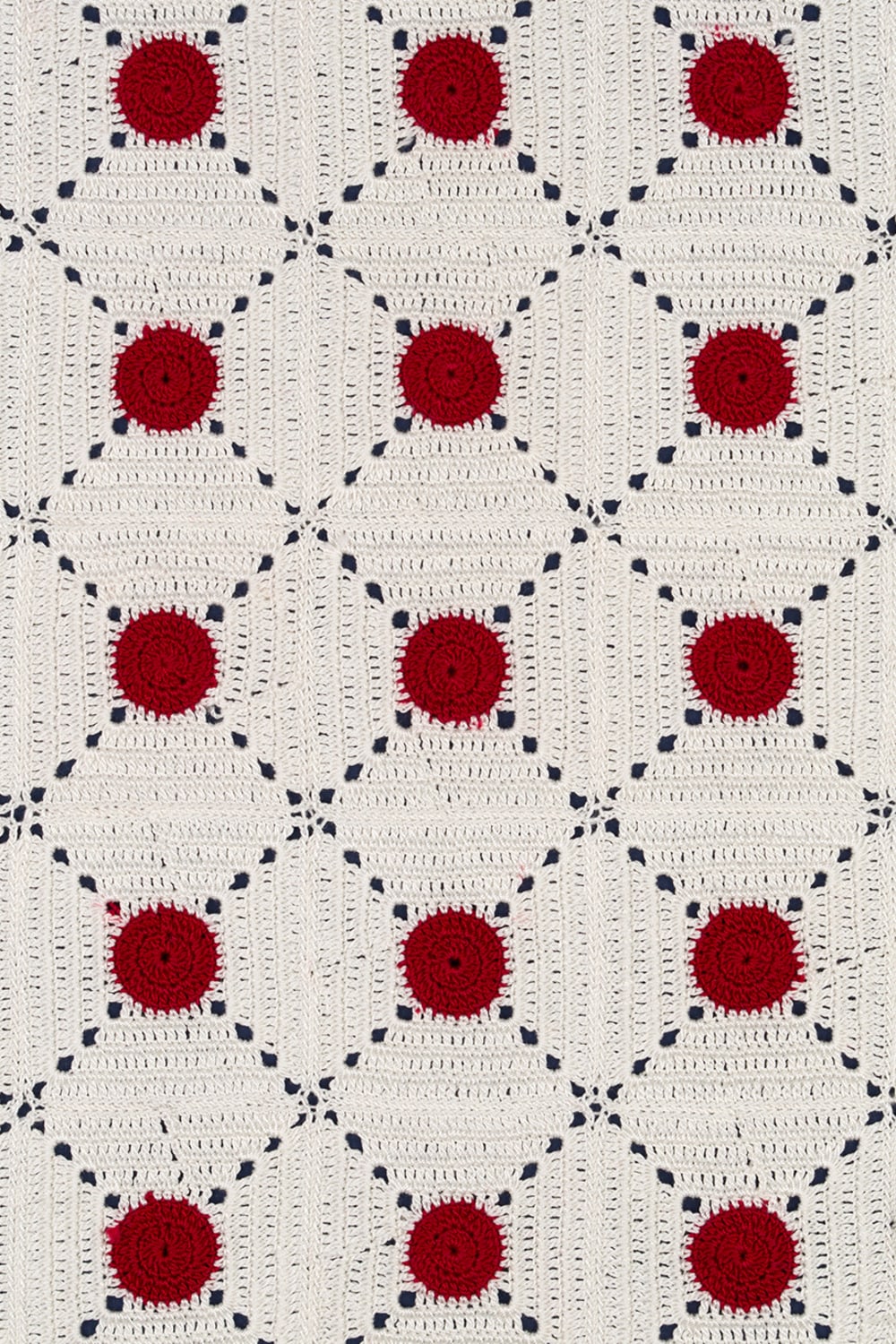 OHM Handmade-Krem Kırmızı Tiny Dots El İşi Dantel Örtü-Dantel Örtüler-3-milagron.live