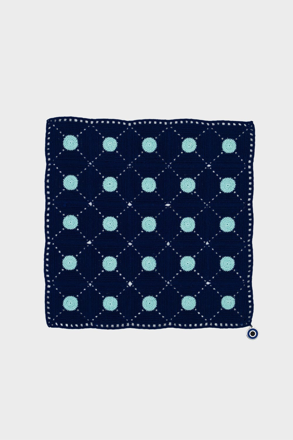 OHM Handmade-Lacivert Mavi Tiny Dots El İşi Dantel-Dantel Örtüler-1-milagron.live