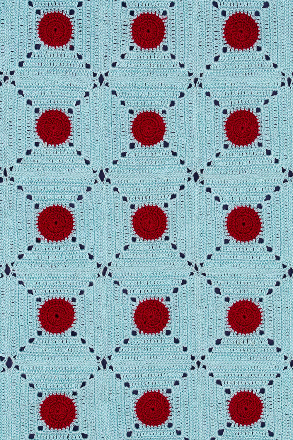 OHM Handmade-Mavi Kırmızı Tiny Dots El İşi Dantel Örtü-Dantel Örtüler-3-milagron.live