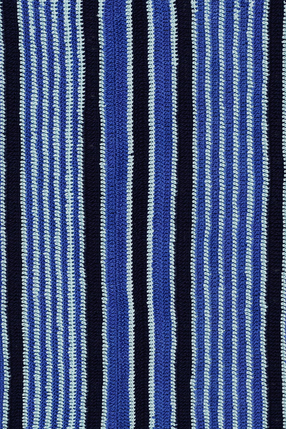 OHM Handmade-Saks Mavi Lacivert Multi Stripes El İşi Dantel Örtü-Dantel Örtüler-3-milagron.live