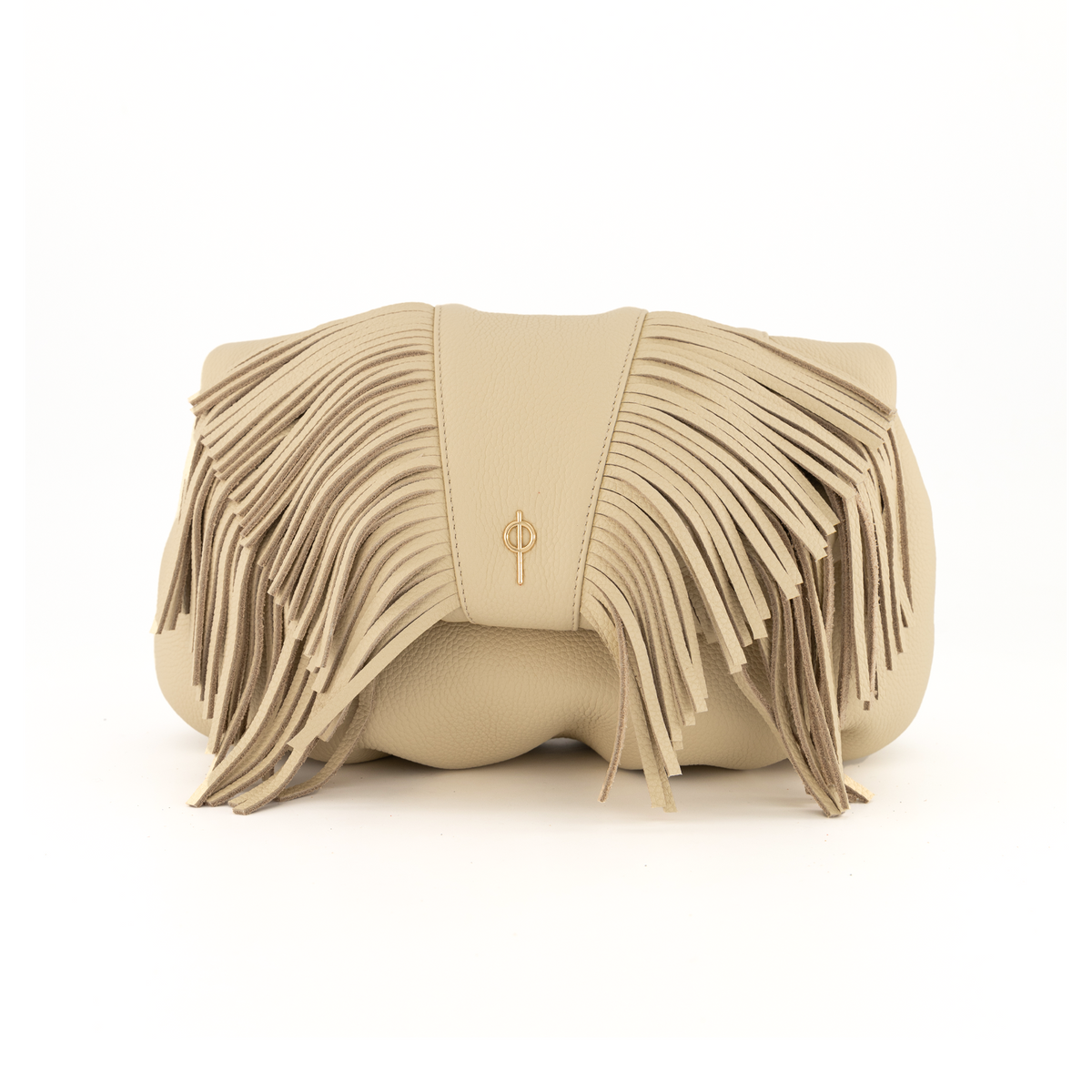 Otrera-Fringe Leda Beige-Clutch-1-milagron.live