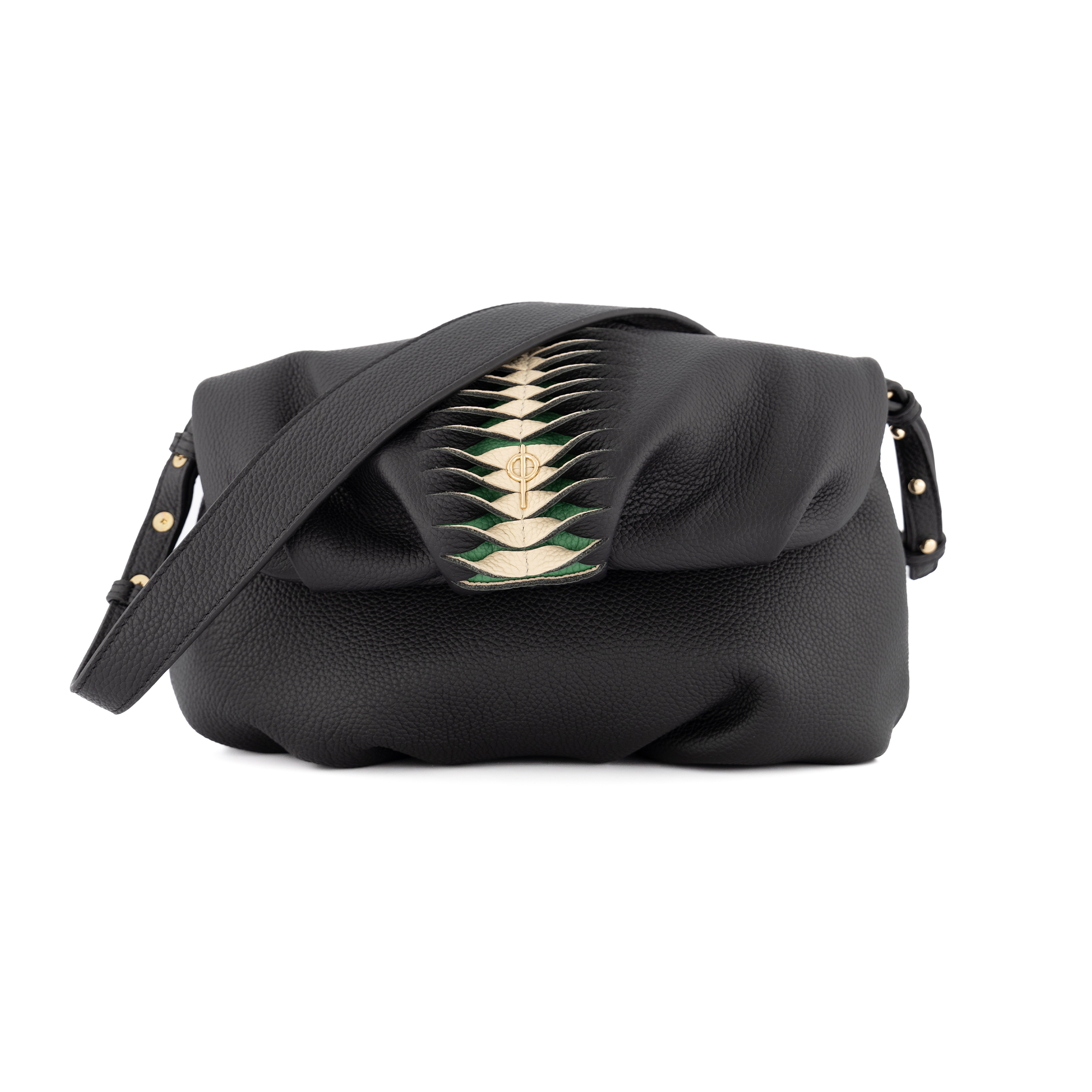 Otrera-Leda Hera Black/Green-Clutch-1-milagron.live