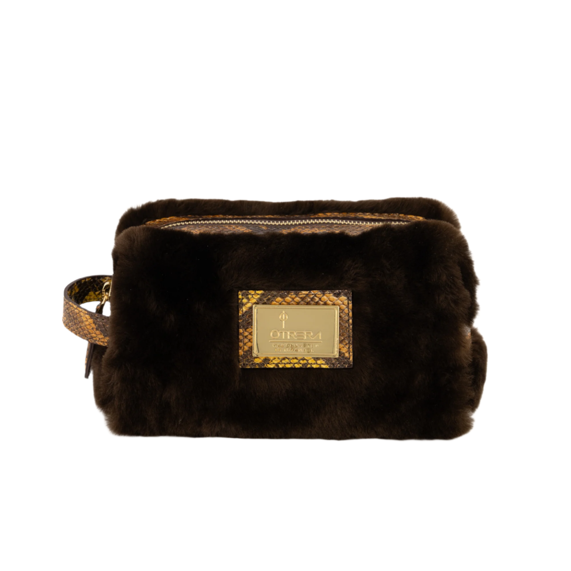 Otrera-Lula Pouch Fur - Dark Chocolate-El Çantası-1-milagron.live