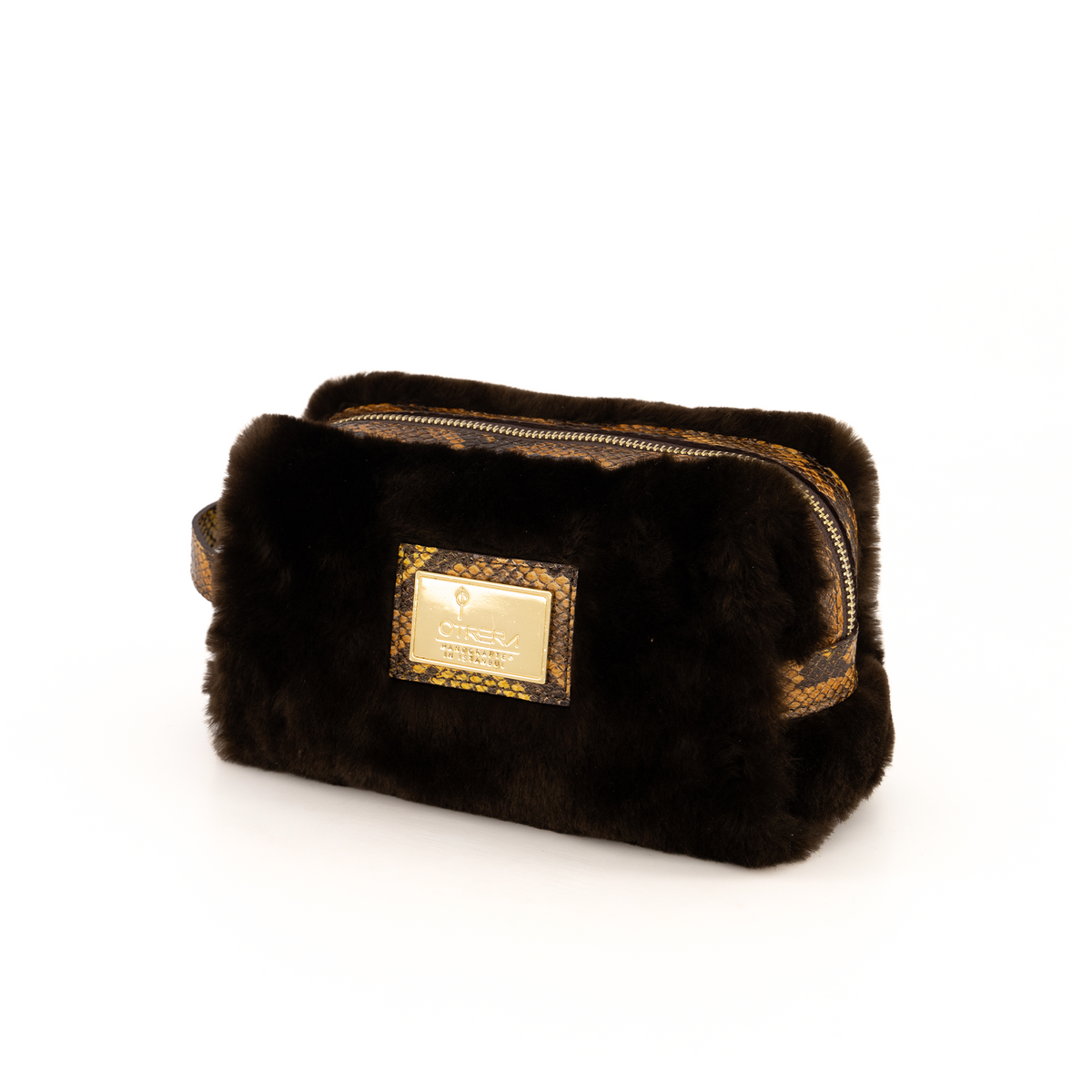 Otrera-Lula Pouch Fur - Dark Chocolate-El Çantası-2-milagron.live