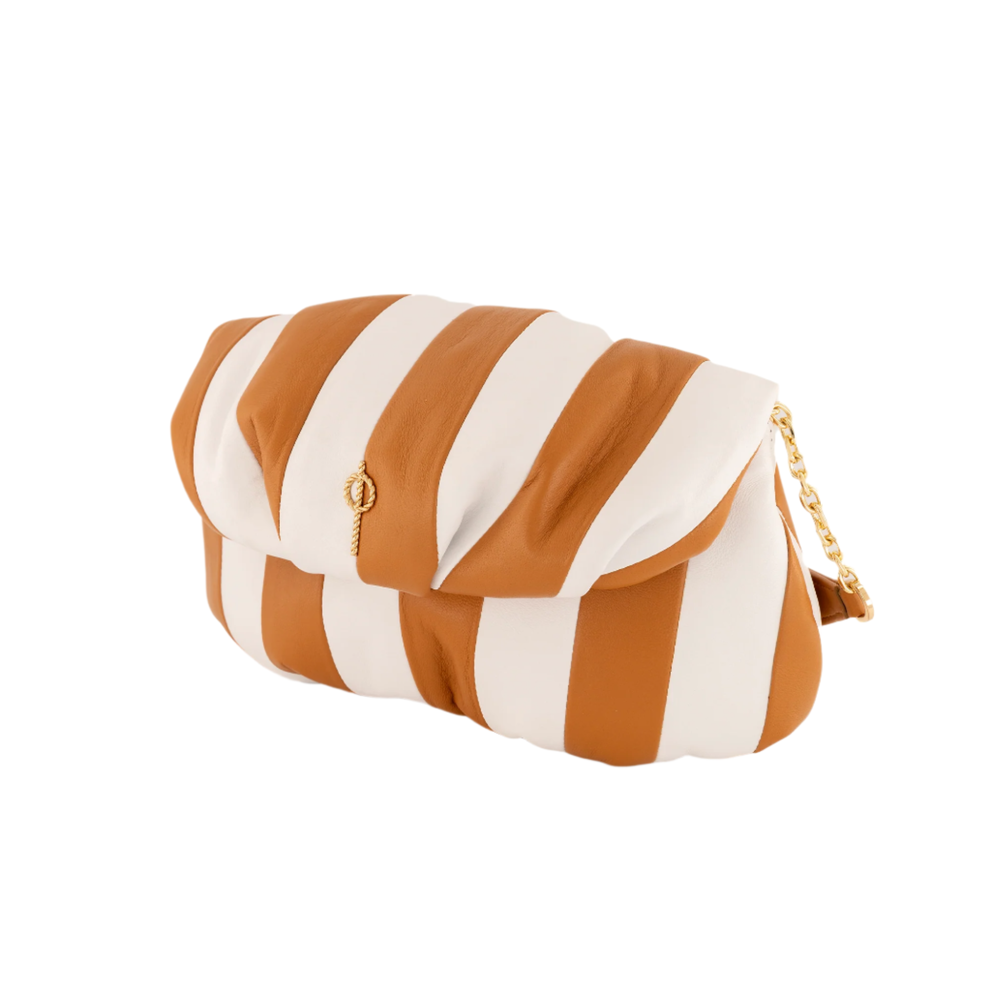 Otrera-Striped Leda Tan-Clutch-2-milagron.live