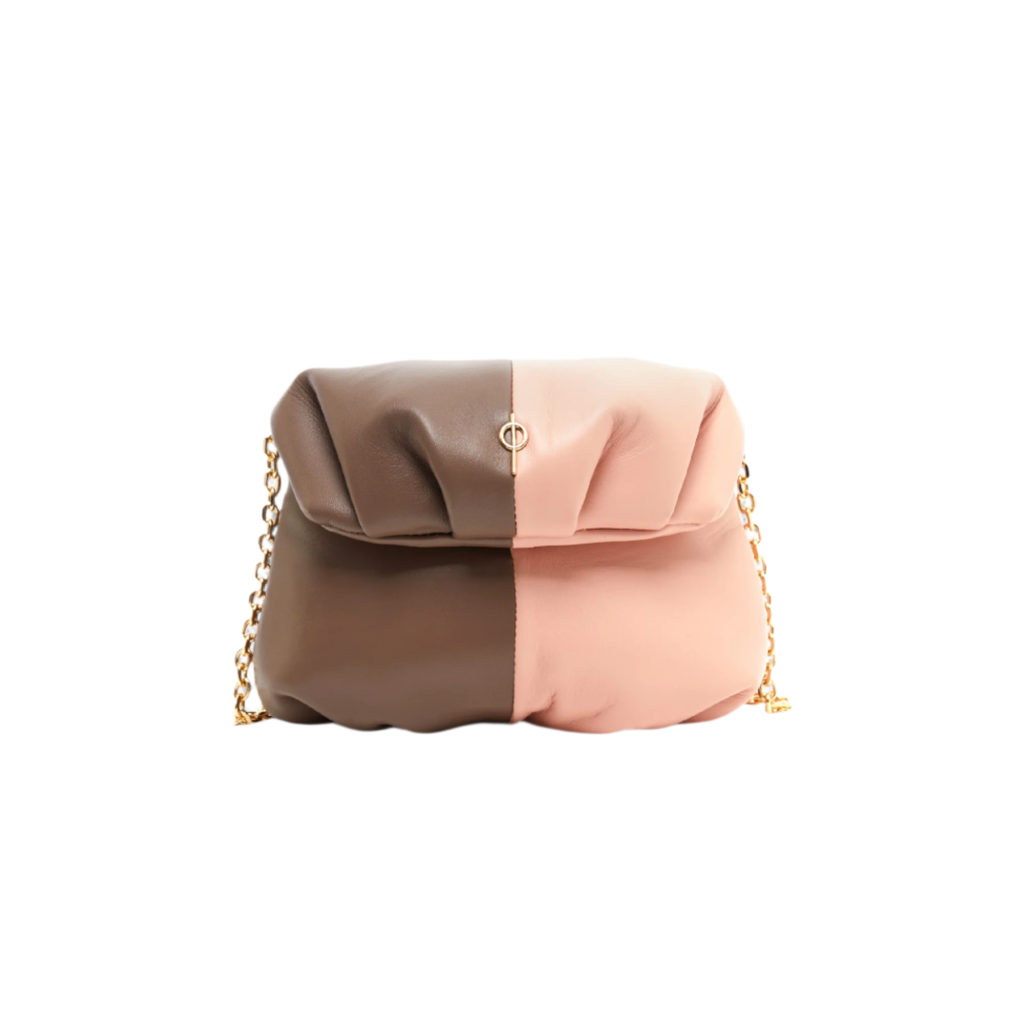 Otrera-Two Colored Baby Leda Floater Brown/Pink-Crossbody bag-1-milagron.live