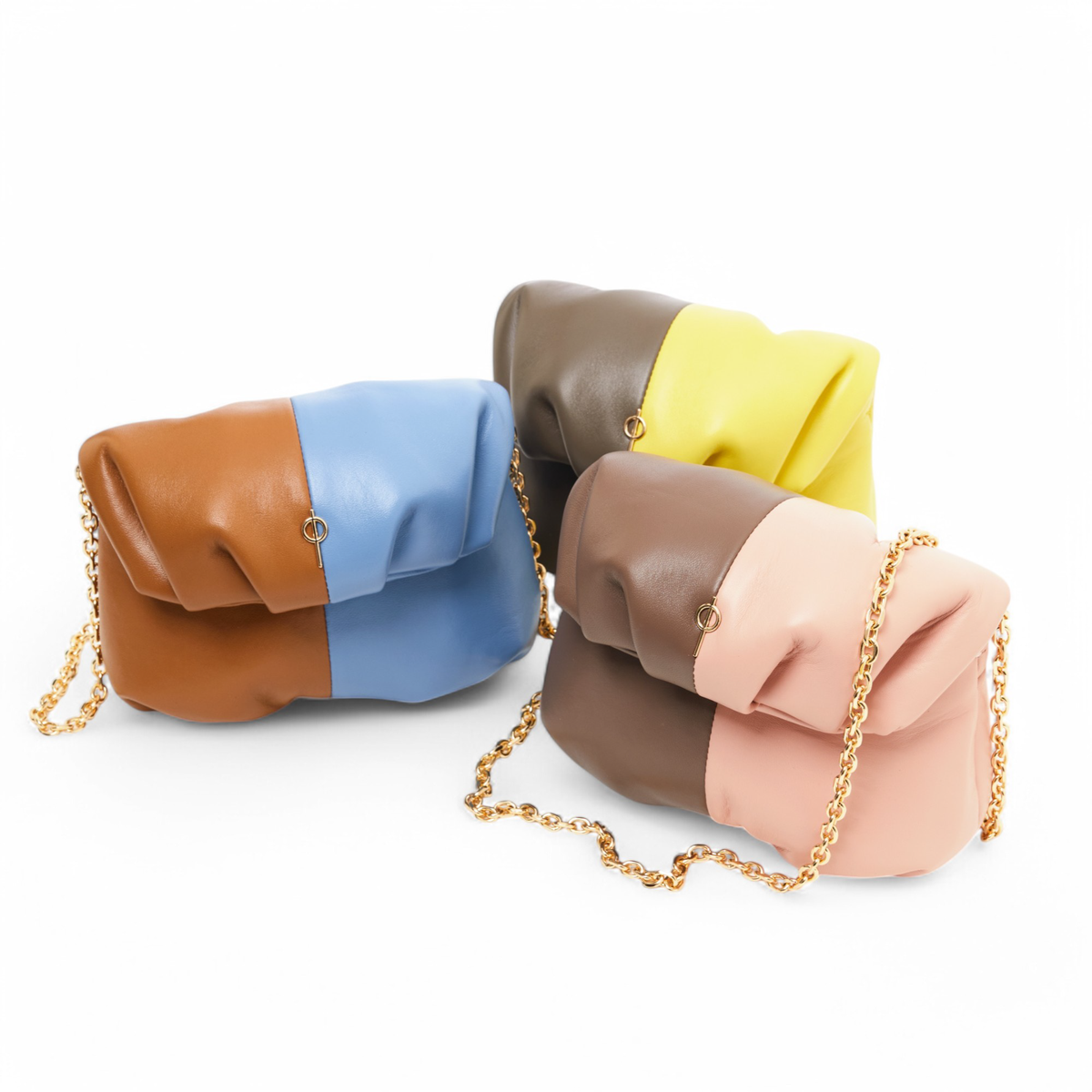 Otrera-Two Colored Baby Leda Floater Brown/Pink-Crossbody bag-4-milagron.live