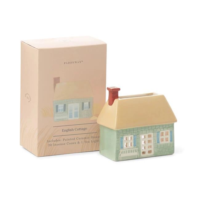 Paddywax-House Cone Incense & Tea Light Holder Tütsülük English Cottage-Mum-3-milagron.live